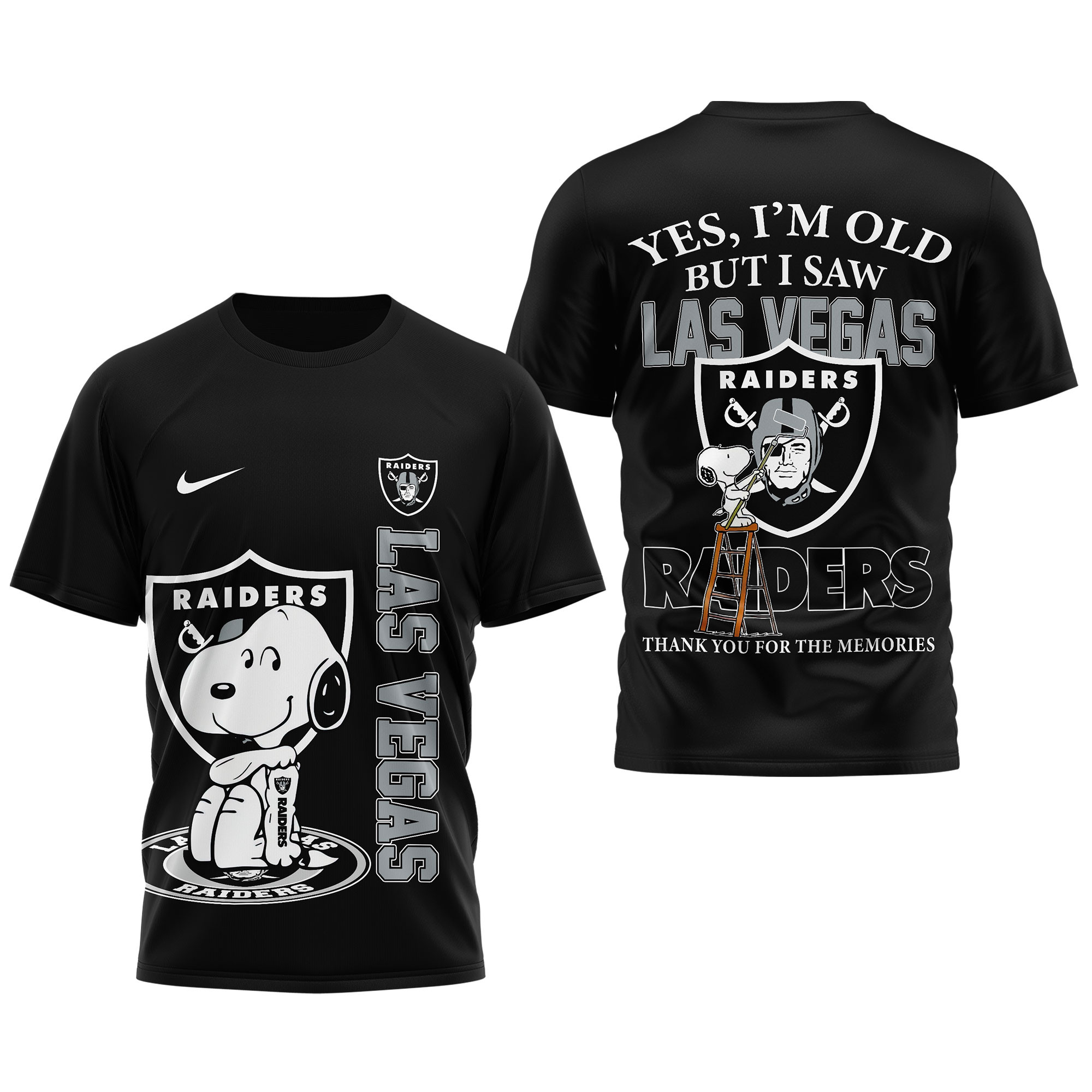Las Vegas Raiders | Premium NFL Snoopy Graphic 3D T-Shirt TTH200590 - Image 4