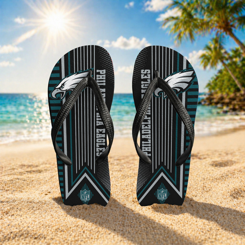 Philadelphia Eagles | Premium NFL Summer Sporty Flip Flop TTH200555 - Image 2