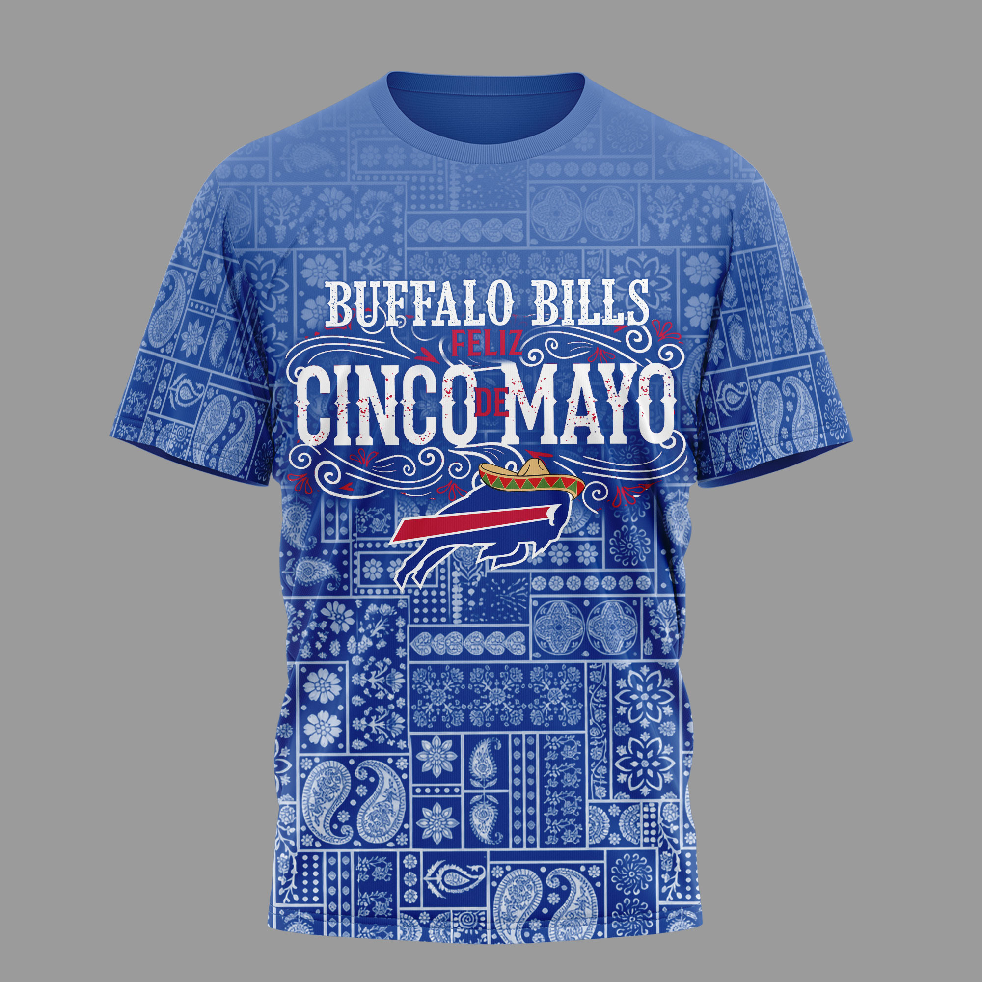 Buffalo Bills | Premium NFL Hola Bitchatos Cinco De Mayo 3D T-Shirt TTH210501