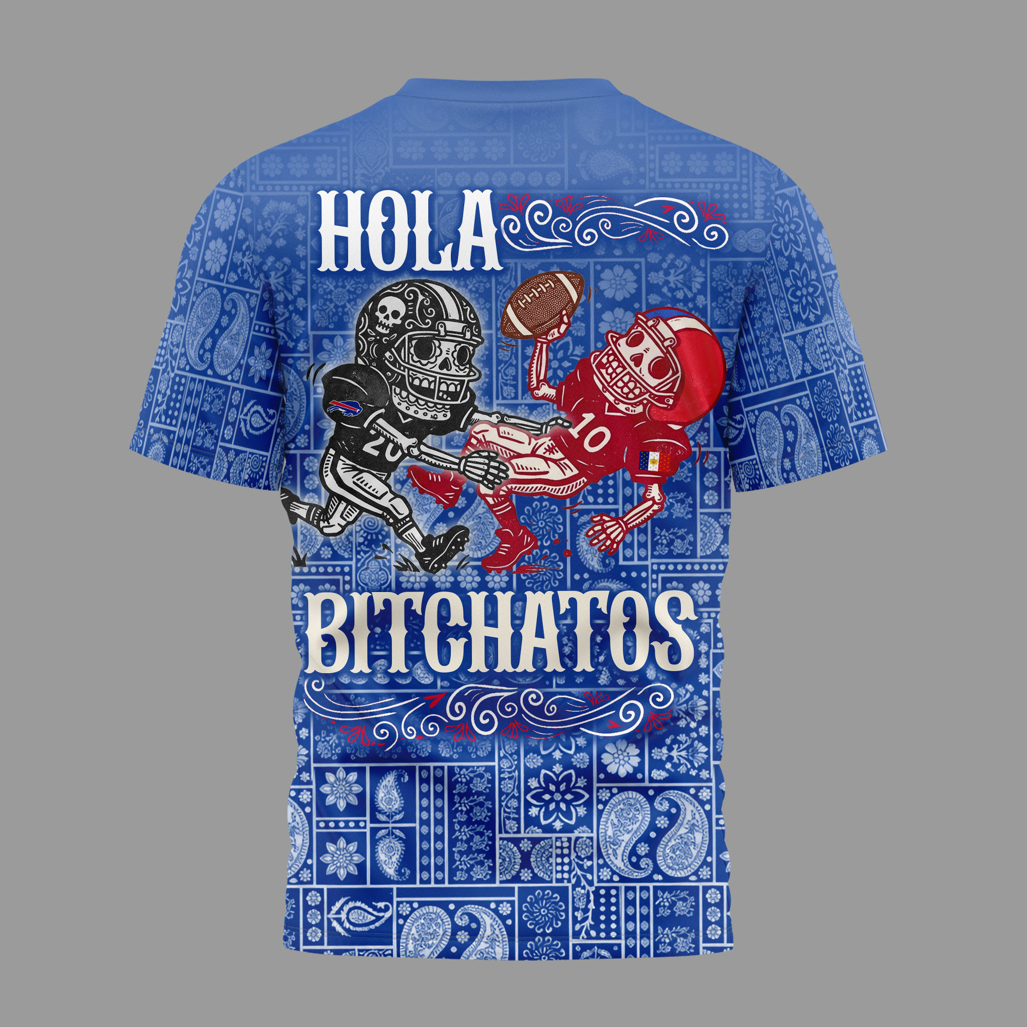 Buffalo Bills | Premium NFL Hola Bitchatos Cinco De Mayo 3D T-Shirt TTH210501 - Image 2