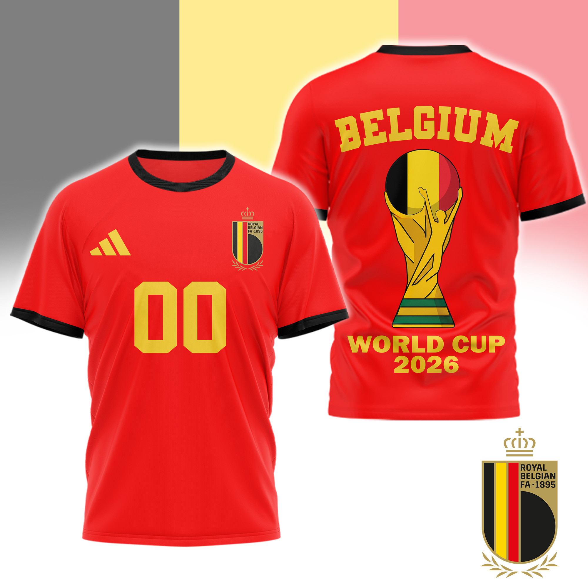 Belgium | Premium Road to World Cup 2026 3D Shirt TTH200553 - Image 2
