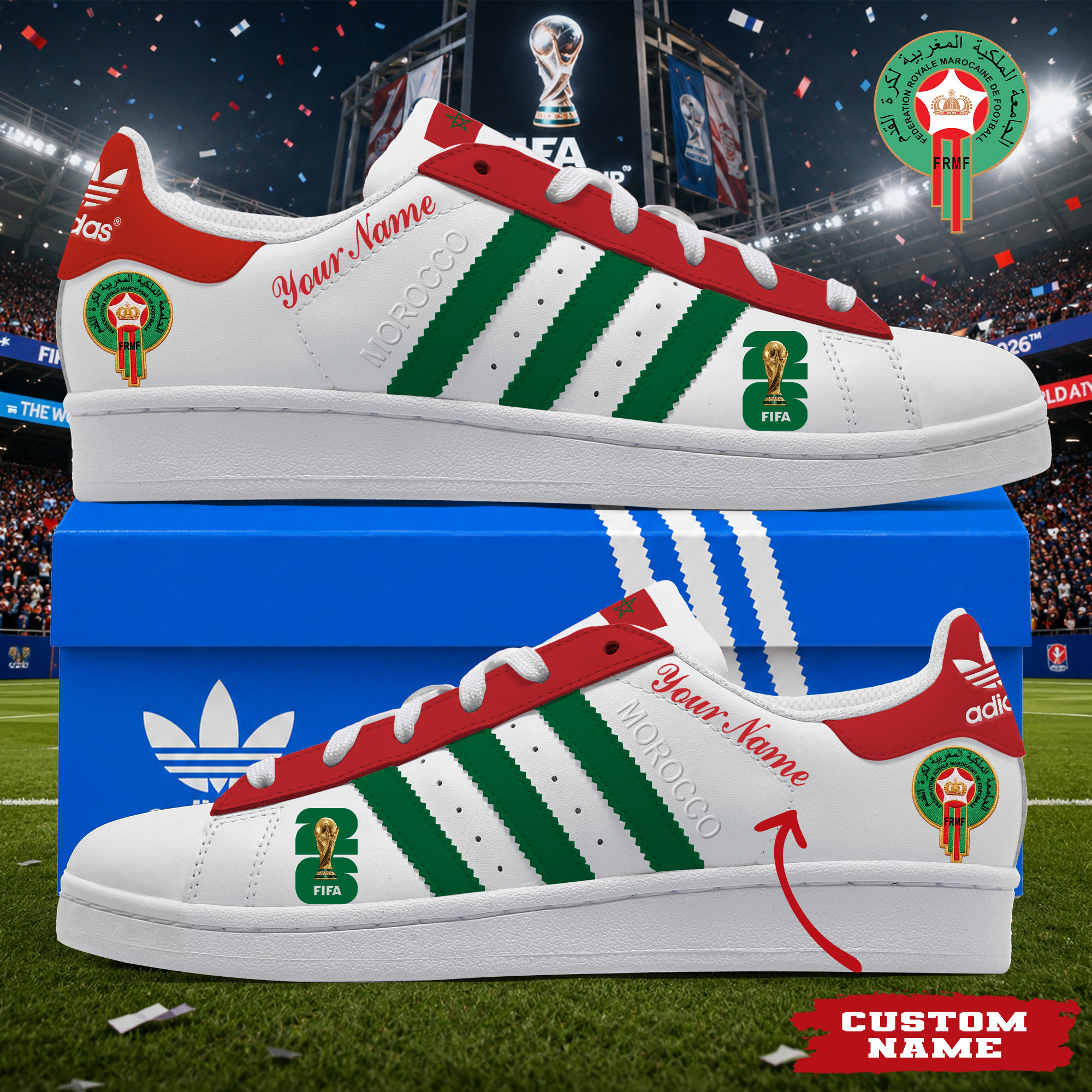 Morocco x Premium World Cup 2026 Stan Smith Shoes – Limited Edition TTH190522