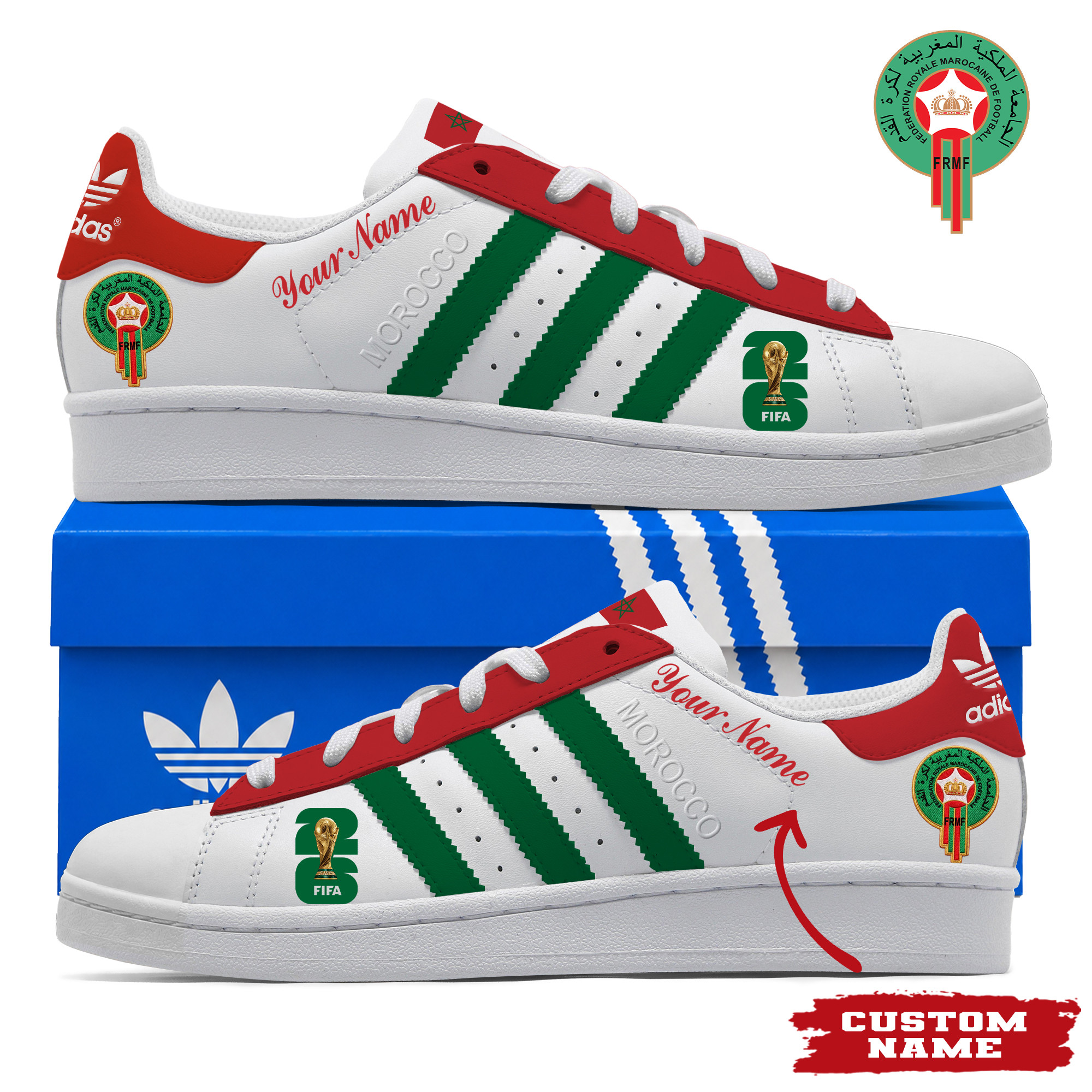 Morocco x Premium World Cup 2026 Stan Smith Shoes – Limited Edition TTH190522 - Image 2