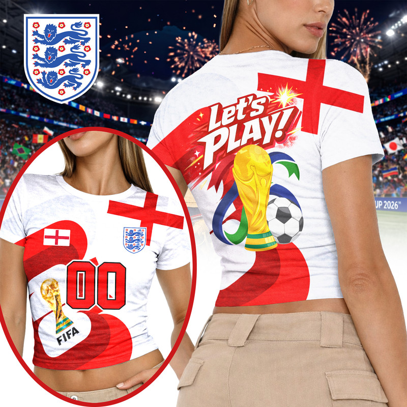 England | Premium World Cup 2026 FIFA 3D Baby Tee TTH200596 - Image 2