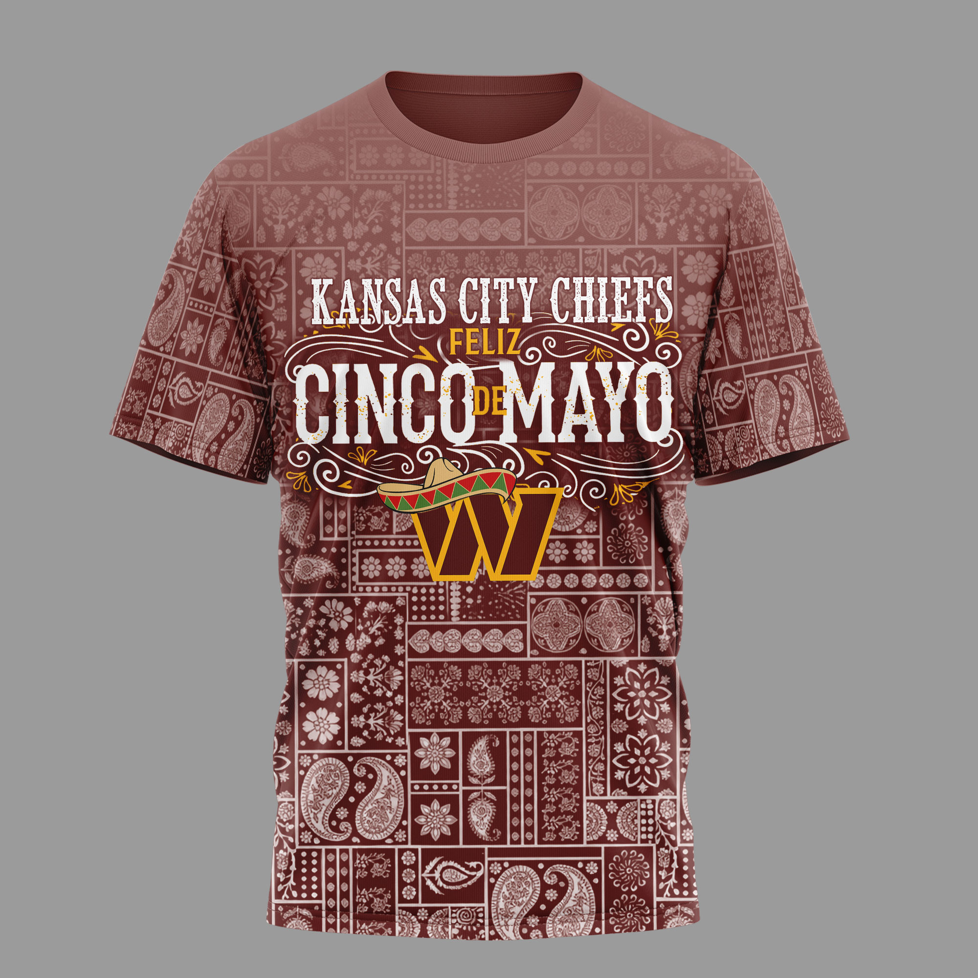 Washington Commanders | Premium NFL Hola Bitchatos Cinco De Mayo 3D T-Shirt TTH210501