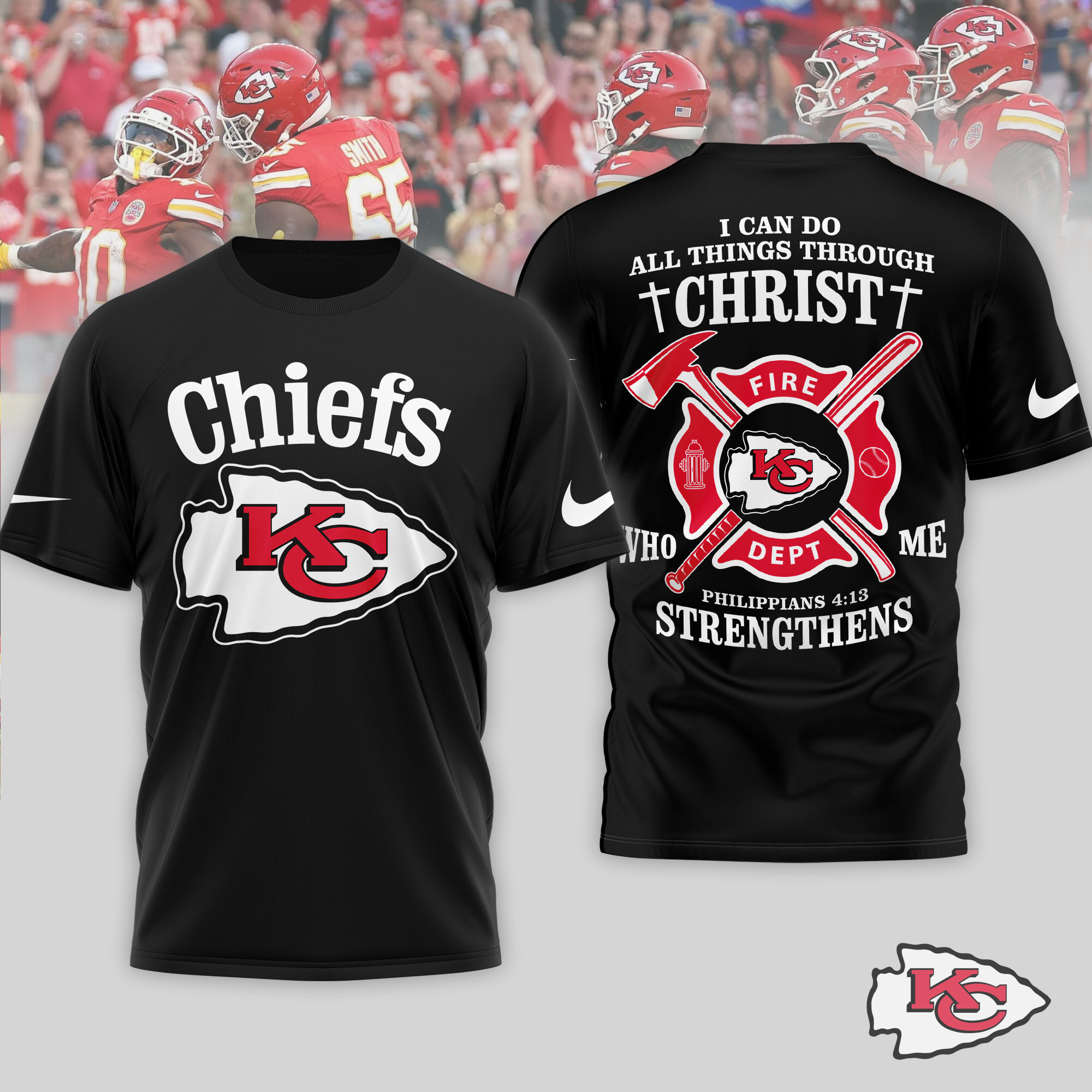 Kansas City Chiefs x Premium NFL Faith & Gridiron 3D T-Shirt – Limited Edition TTH200521