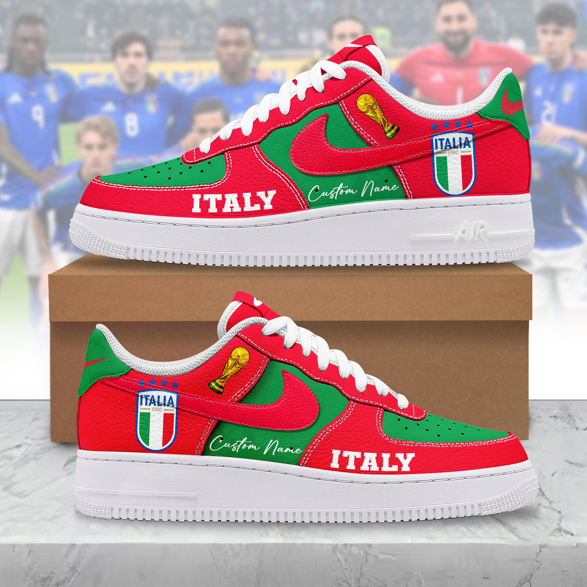 Italy – Premium World Cup 2026 The Game We Love AF1 Shoes – Gift for Fans TTH190507