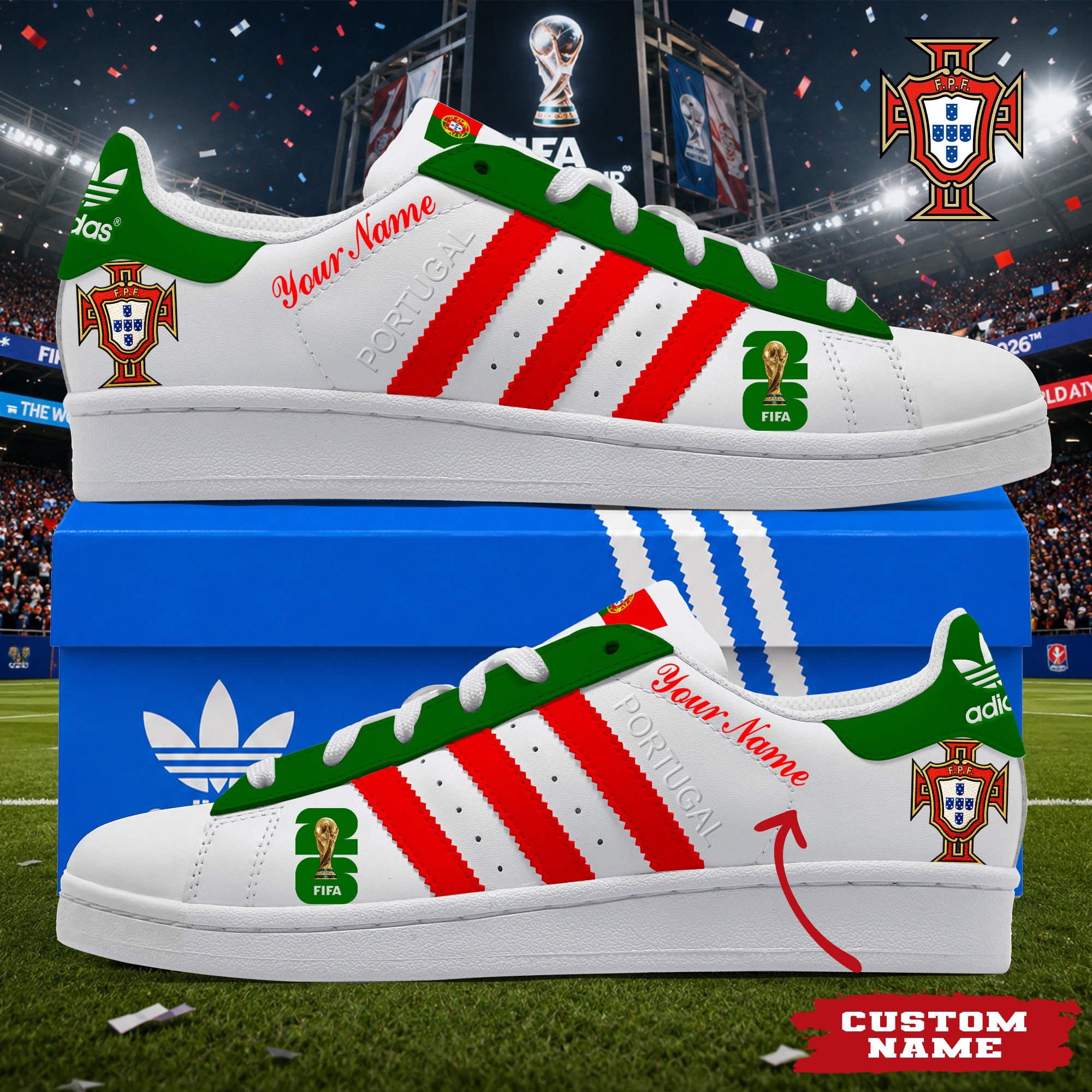 Portugal x Premium World Cup 2026 Stan Smith Shoes – Limited Edition TTH190522