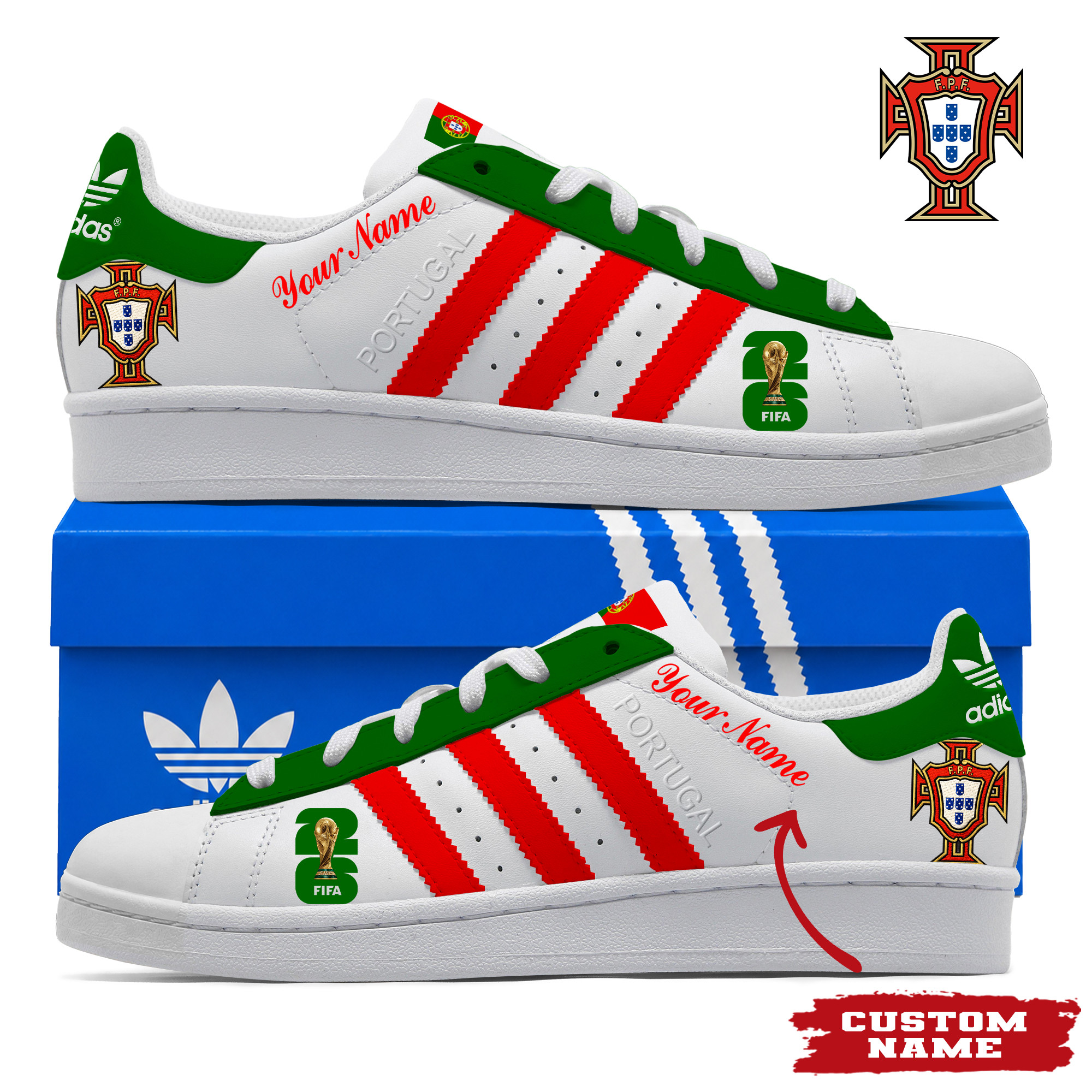 Portugal x Premium World Cup 2026 Stan Smith Shoes – Limited Edition TTH190522 - Image 2