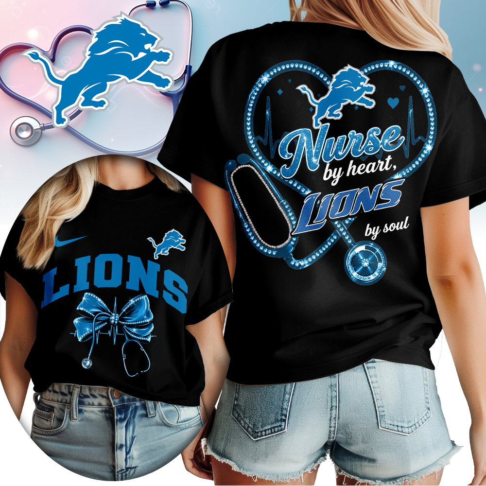 Detroit Lions | Premium NFL Nurse By Heart Women Shirt TTH200573