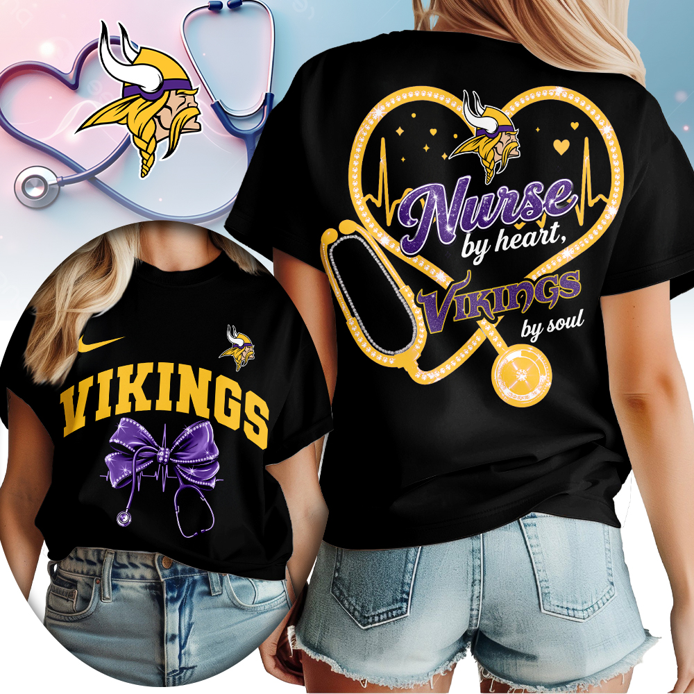 Minnesota Vikings | Premium NFL Nurse By Heart Women Shirt TTH200573