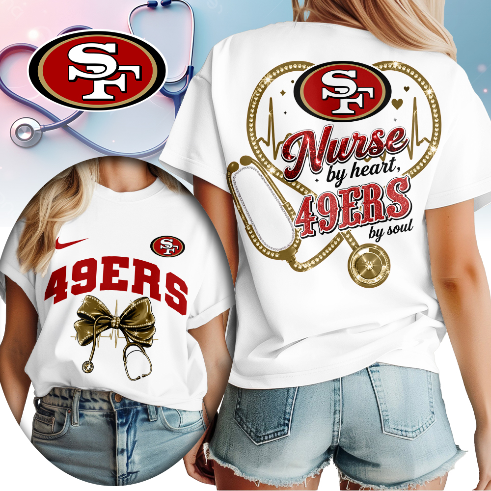 San Francisco 49ers | Premium NFL Nurse By Heart Women Shirt TTH200573 - Image 2