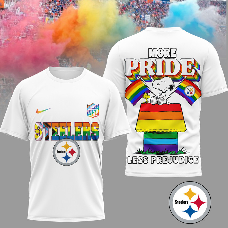 Pittsburgh Steelers | Premium NFL Snoopy Pride Month 3D T-Shirt TTH200589 - Image 2