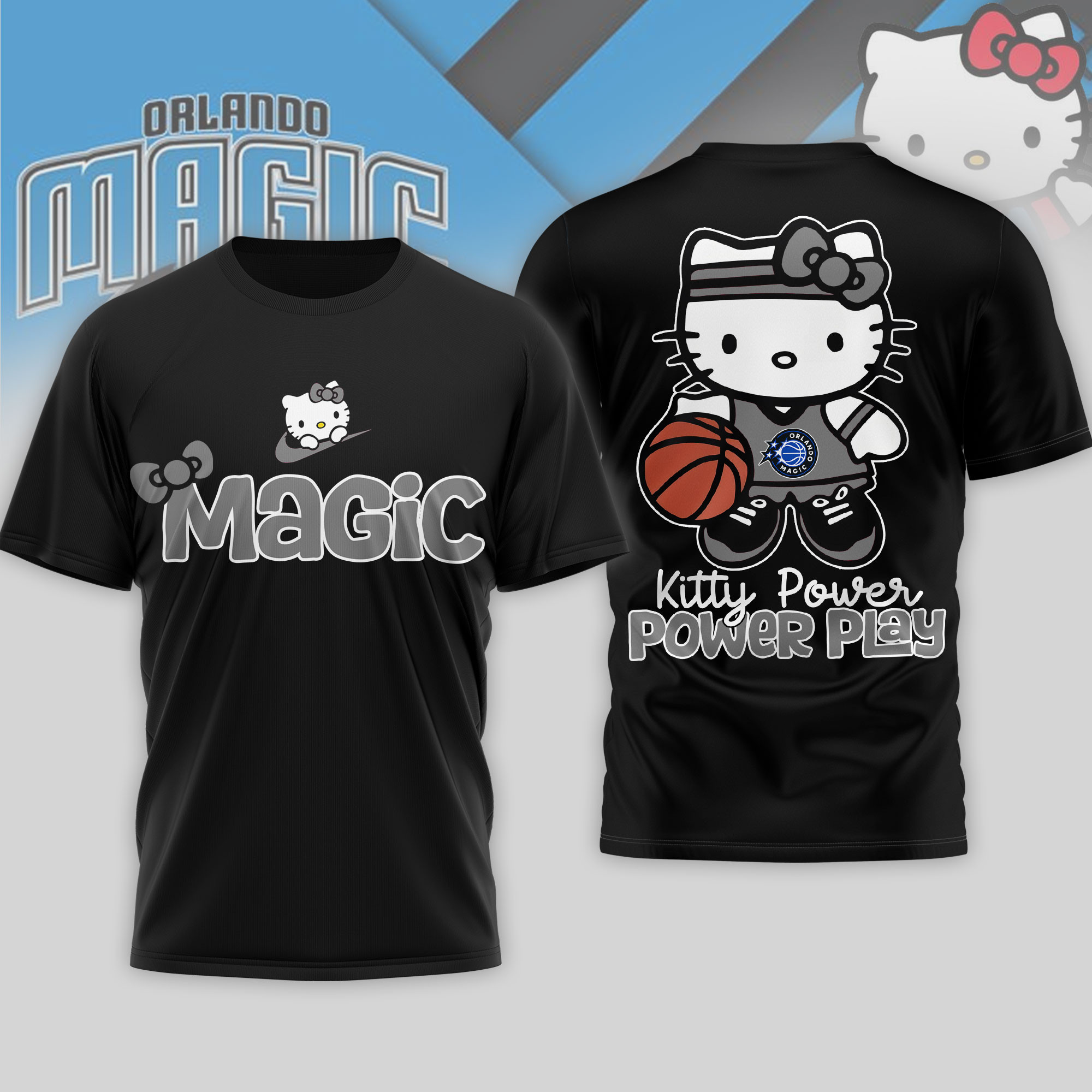Orlando Magic | Premium NBA Hello Kitty Power Play 3D Shirt TTH210508