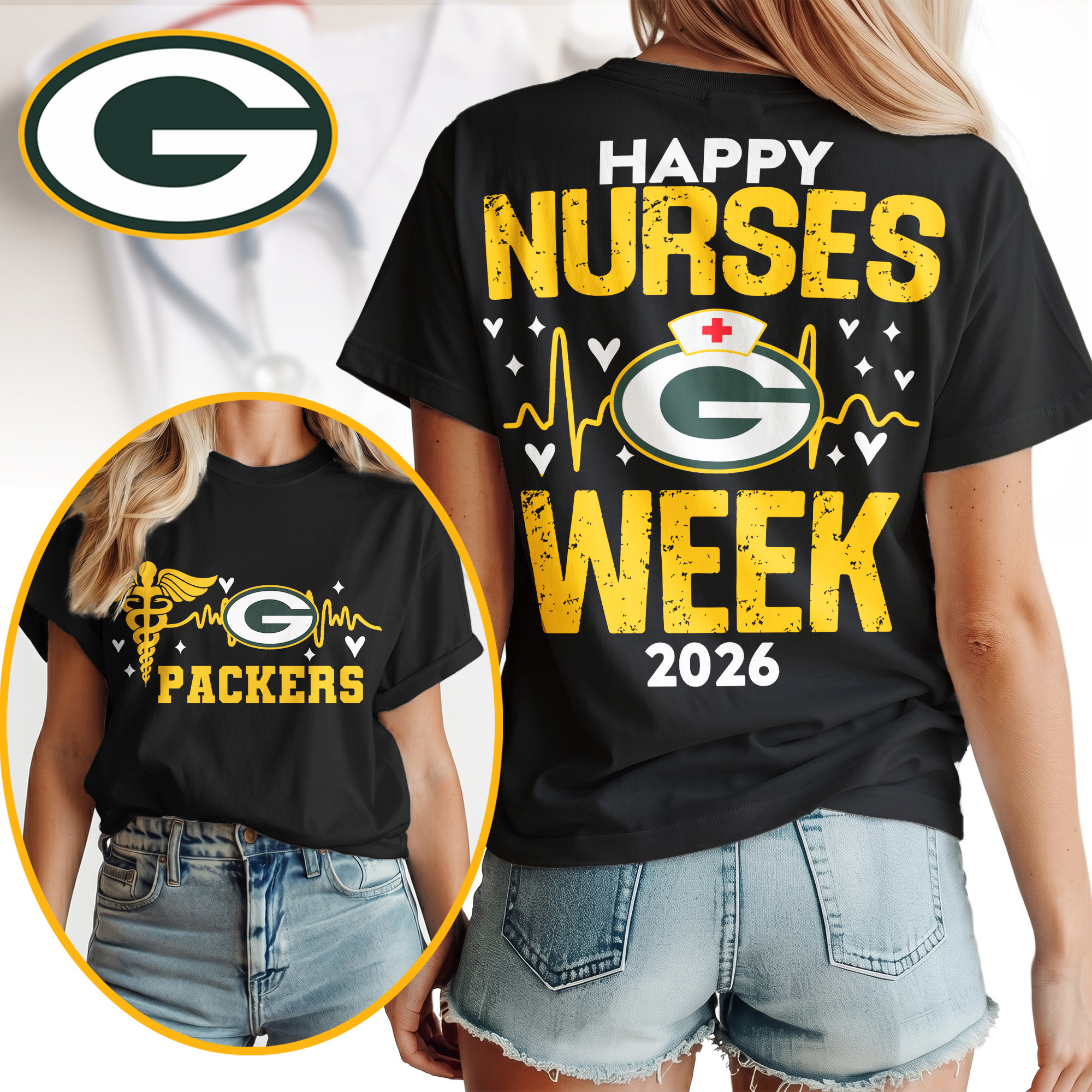 Green Bay Packers | Premium NFL Nurse Week Women Shirt TTH200583