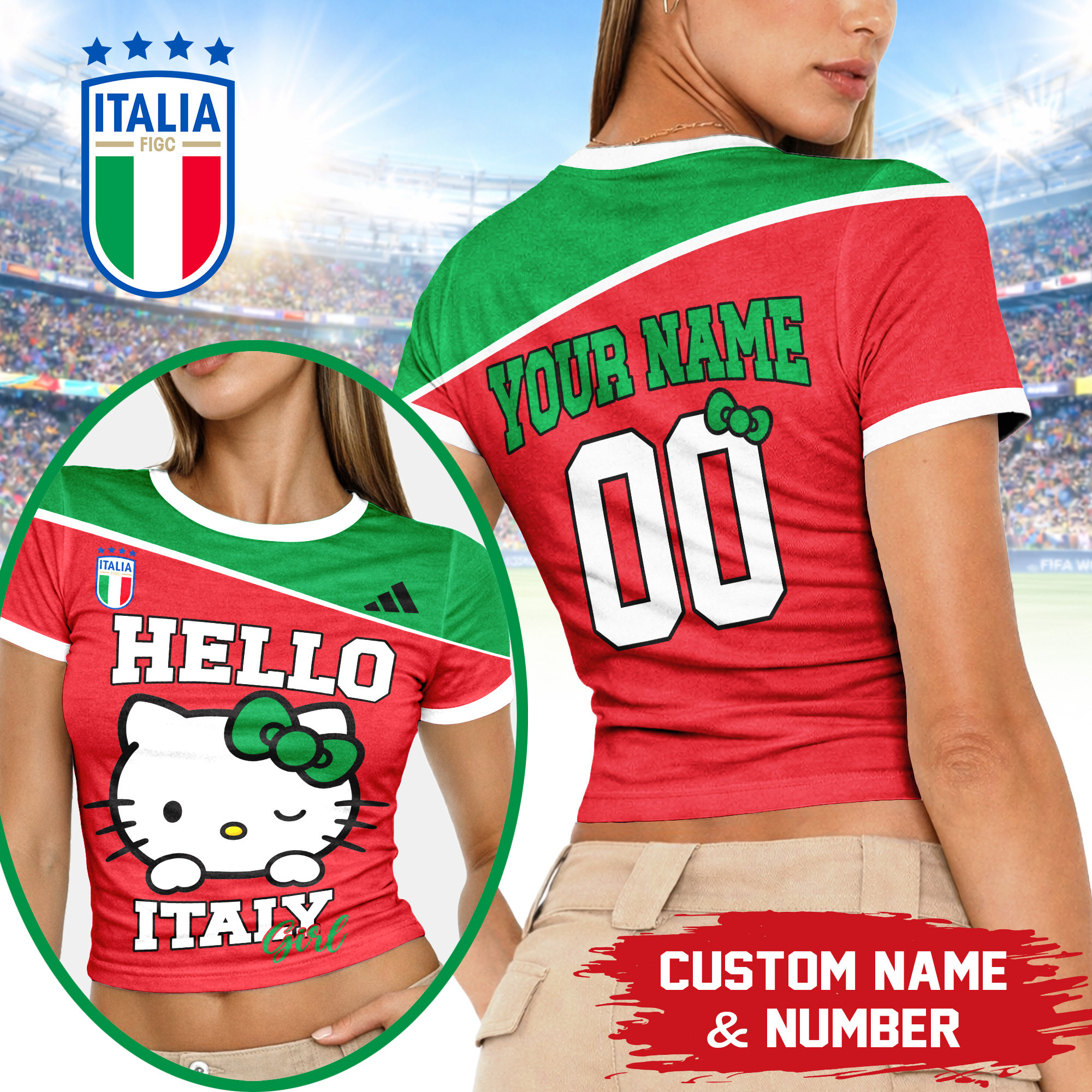 Italy | Premium World Cup 2026 Play Cute 3D Baby Tee TTH210502 - Image 2