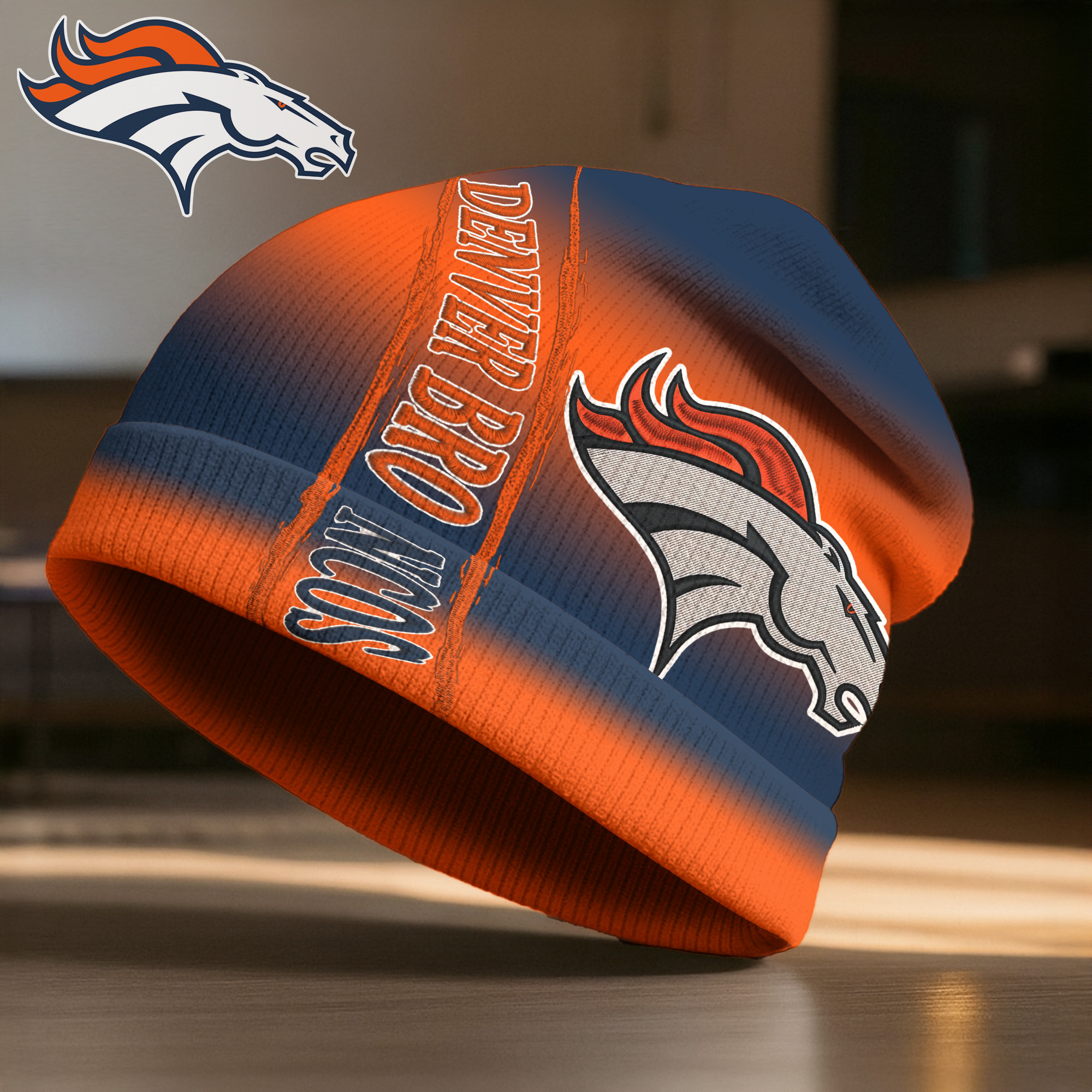 Denver Broncos | Premium NFL Pro Line Beanie Hat TTH200594 - Image 2