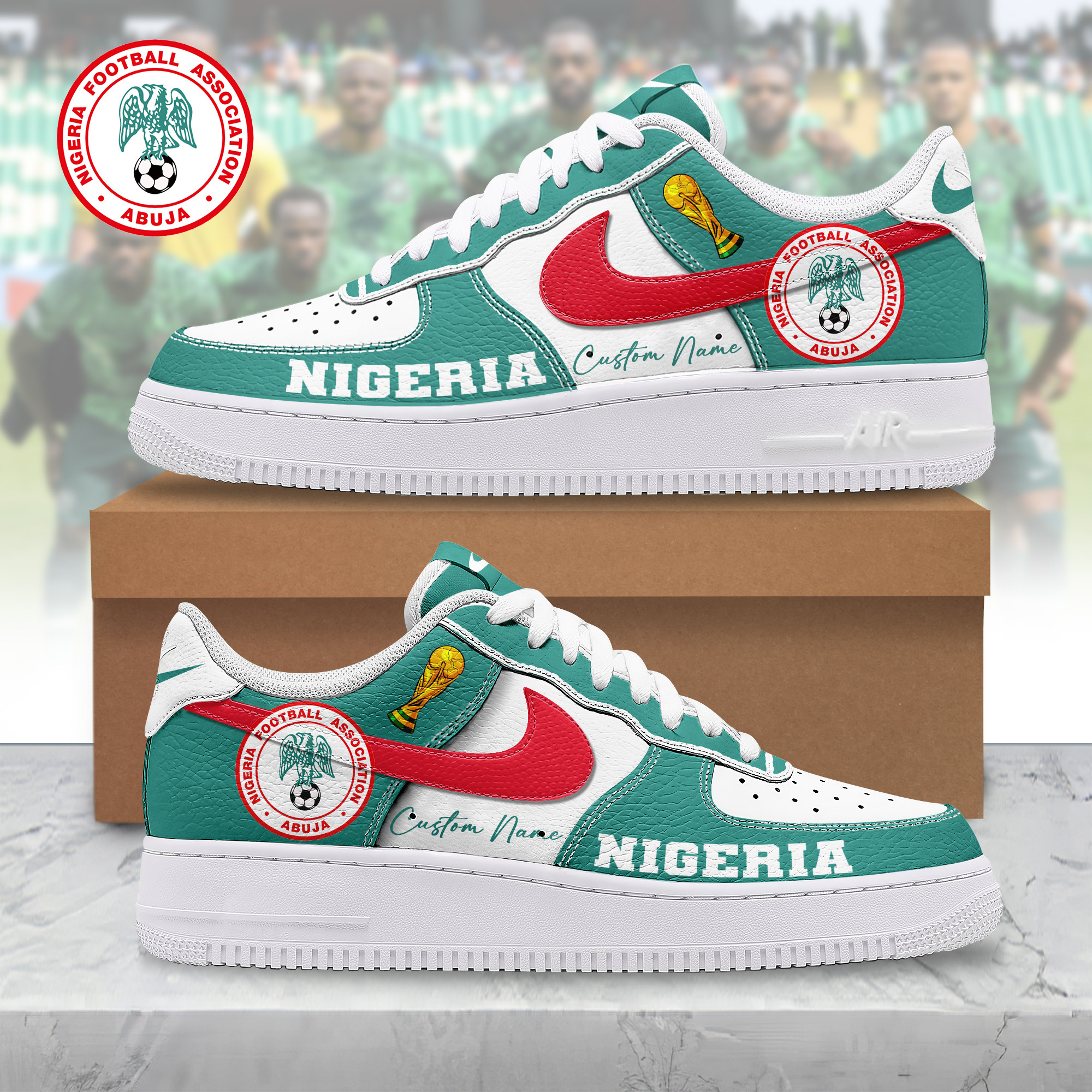 Nigeria – Premium World Cup 2026 The Game We Love AF1 Shoes – Gift for Fans TTH190507 - Image 2