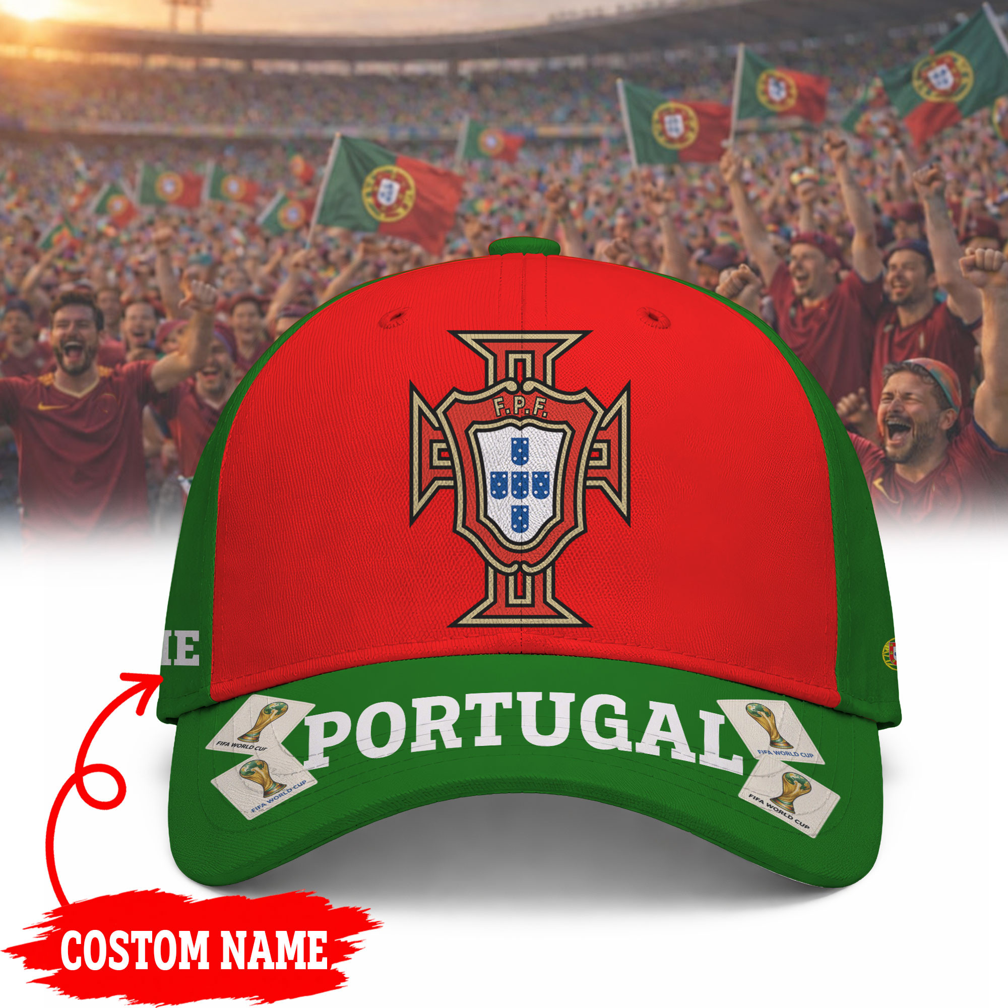 Portugal | Premium World Cup 2026 Crown Of Football Classic Cap TTH200576 - Image 2
