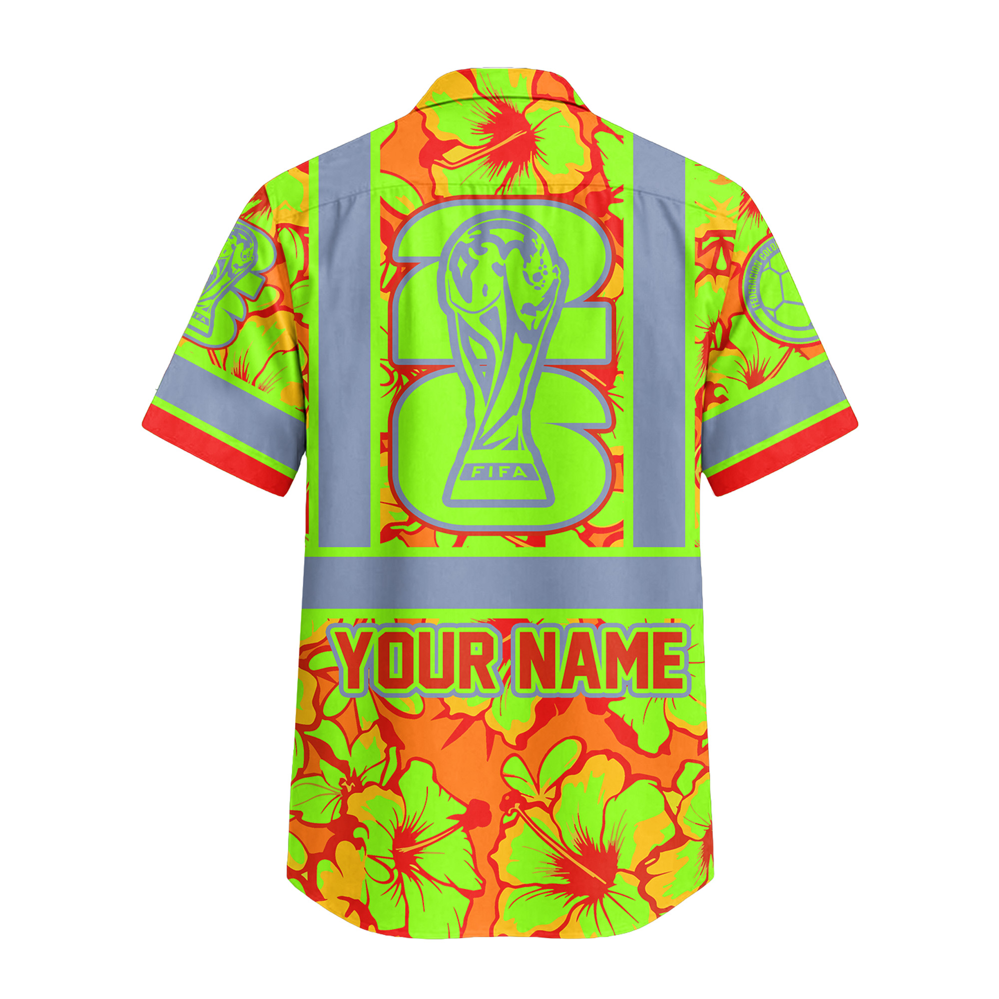 Colombia | Premium World Cup 2026 Hi-vis Hawaiian Shirt TTH200567 - Image 3