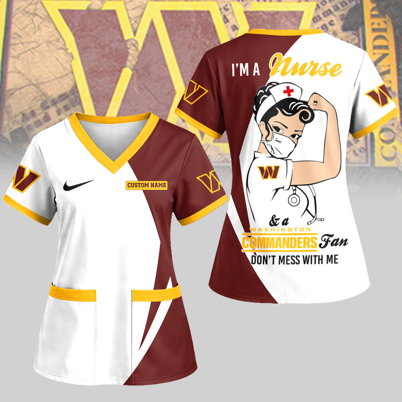 Washington Commanders | Premium NFL Don’t Mess With This Nurse Shirt TTH200551 - Image 2