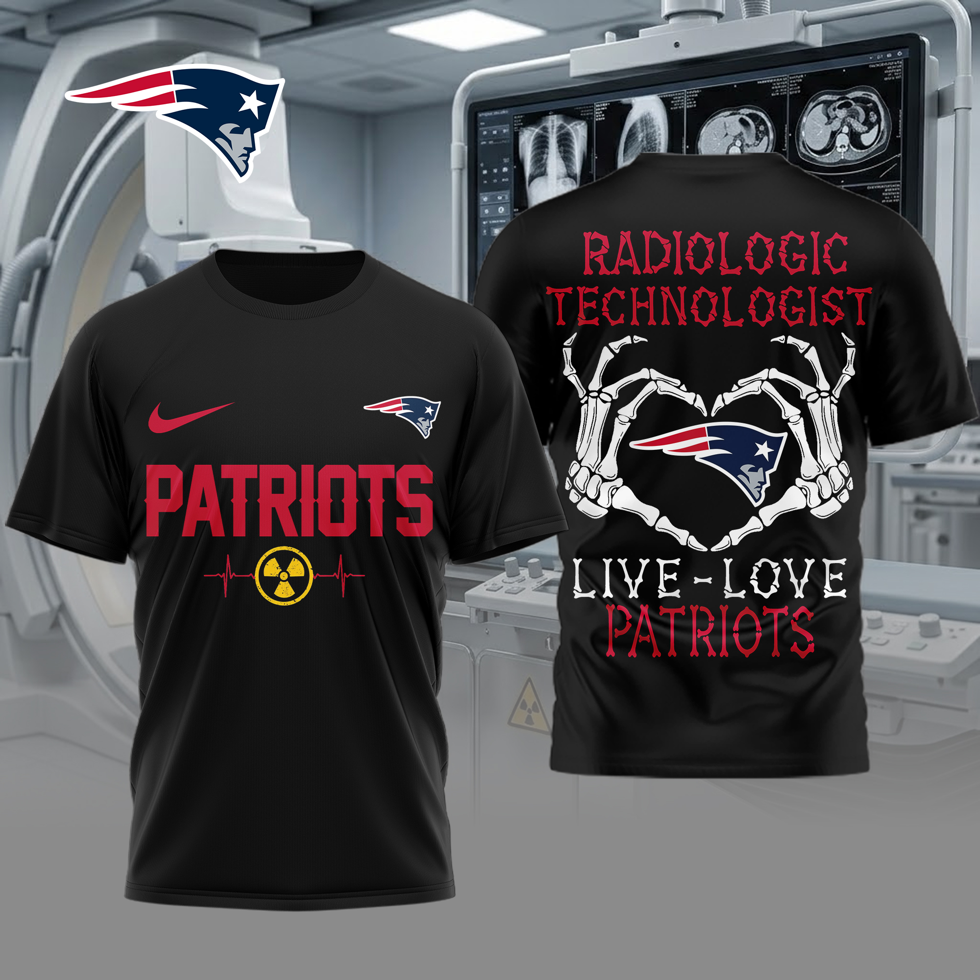 New England Patriots | Premium NFL Radiology Technologist Game Day 3D Shirt TTH200565
