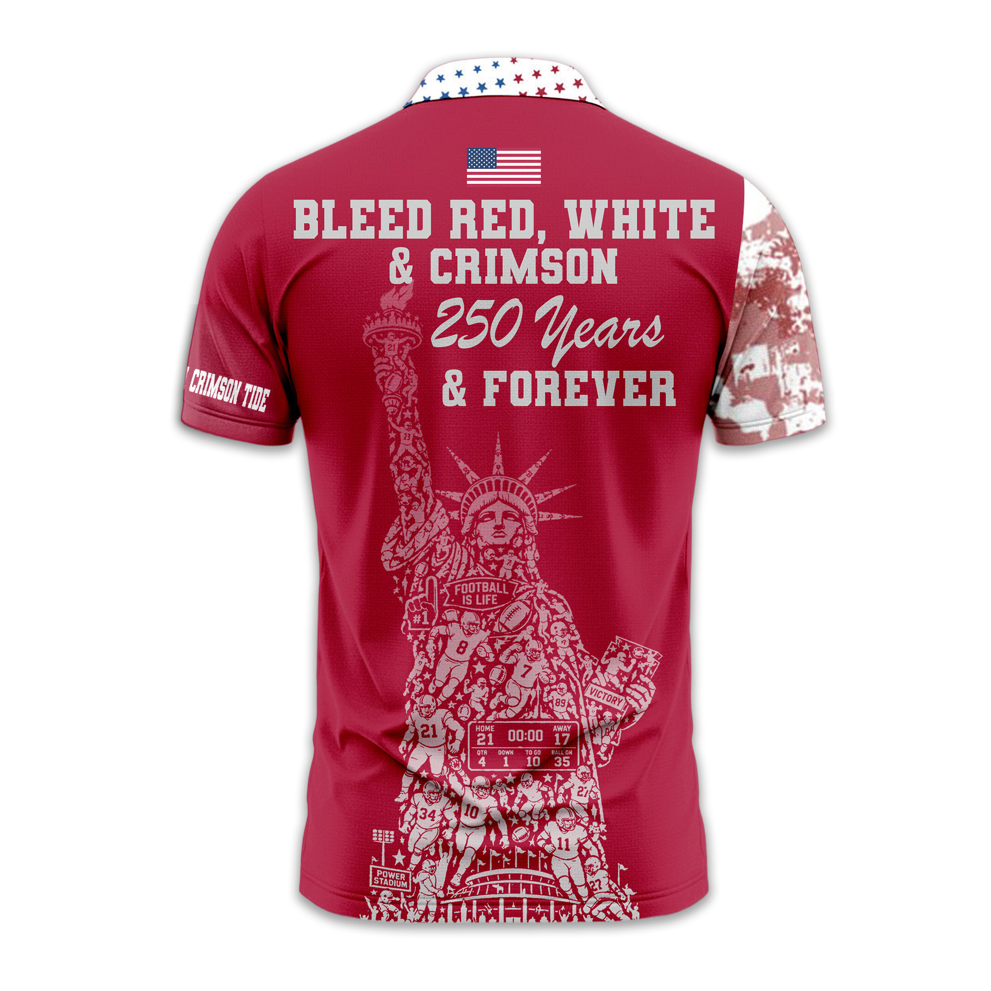 Alabama Crimson Tide | Premium NCAA Independance Day Polo TTH200597 - Image 3