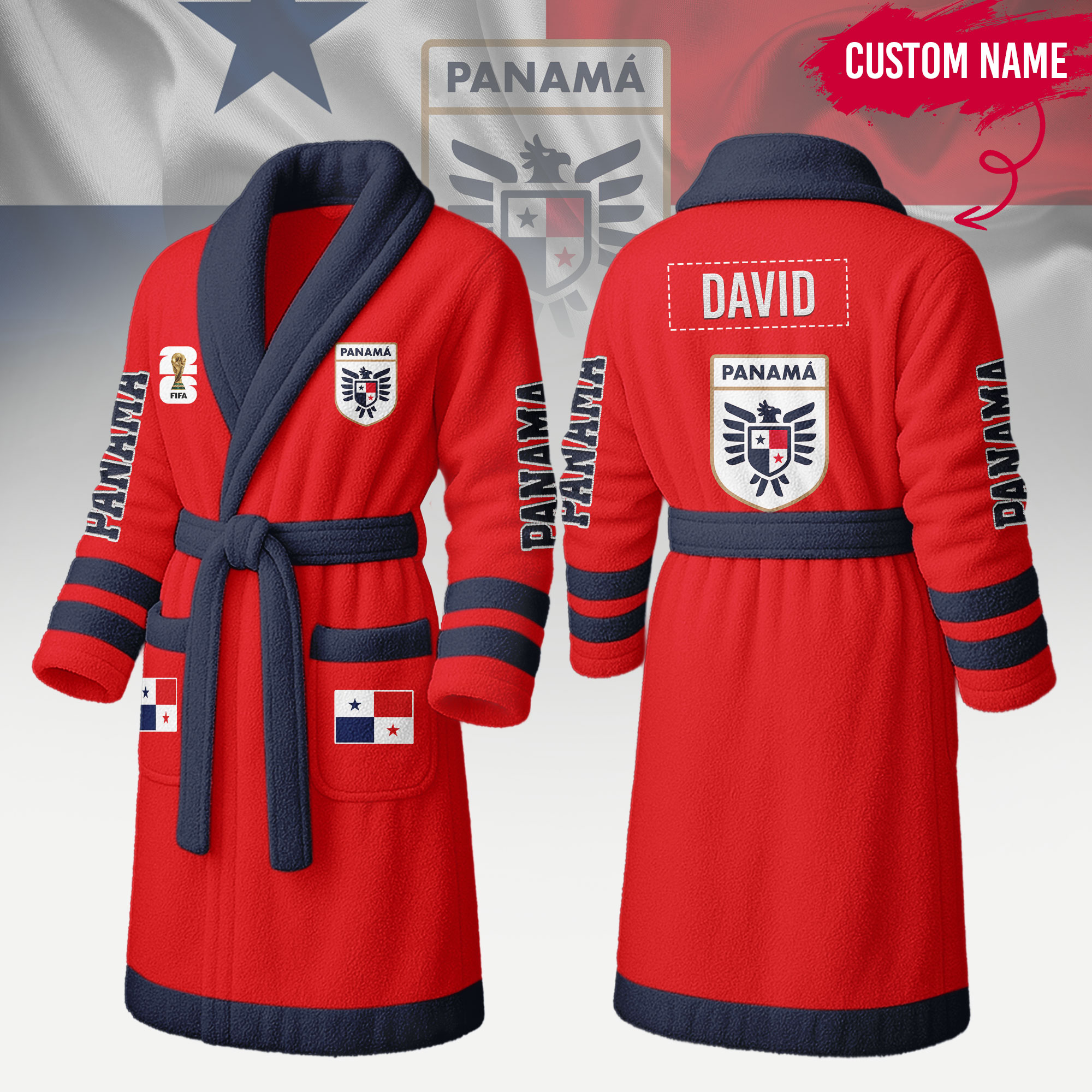 Panama | Premium World Cup 2026 Fleece Bathrobe TTH200558 - Image 2