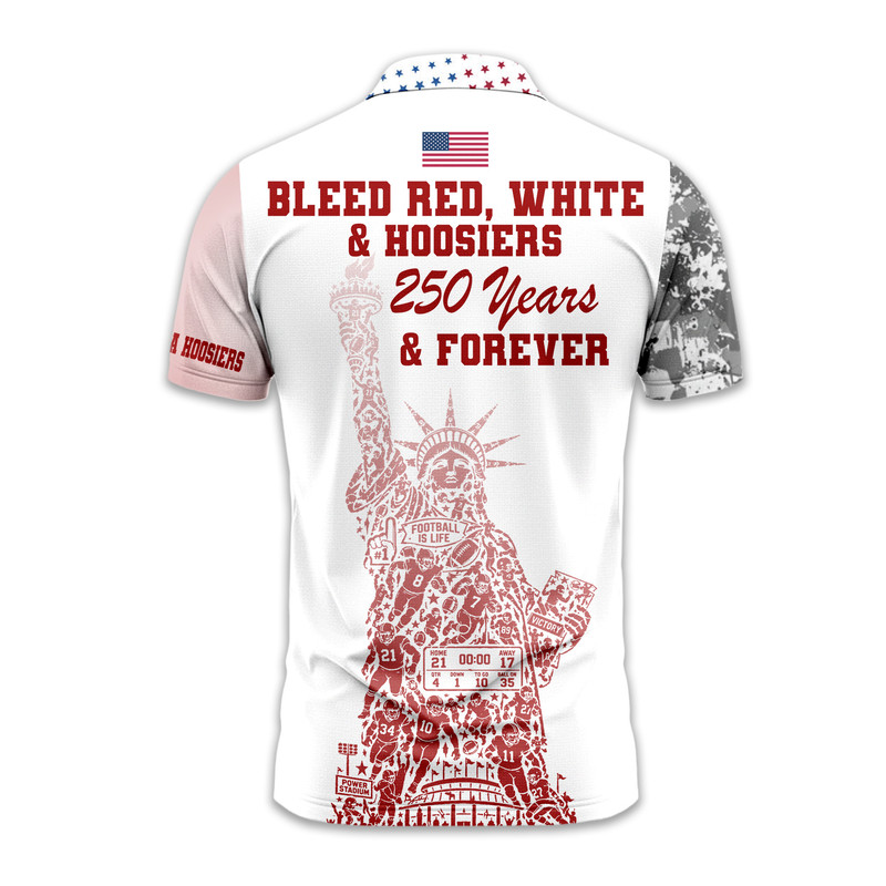 Indiana Hoosiers | Premium NCAA Independance Day Polo TTH200597 - Image 3