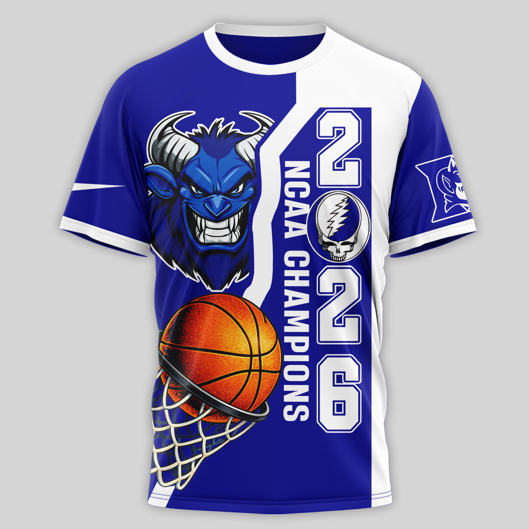 Duke Blue Devils | Premium NCAA Court Kings 2026 3D T-Shirt 200559 - Image 3