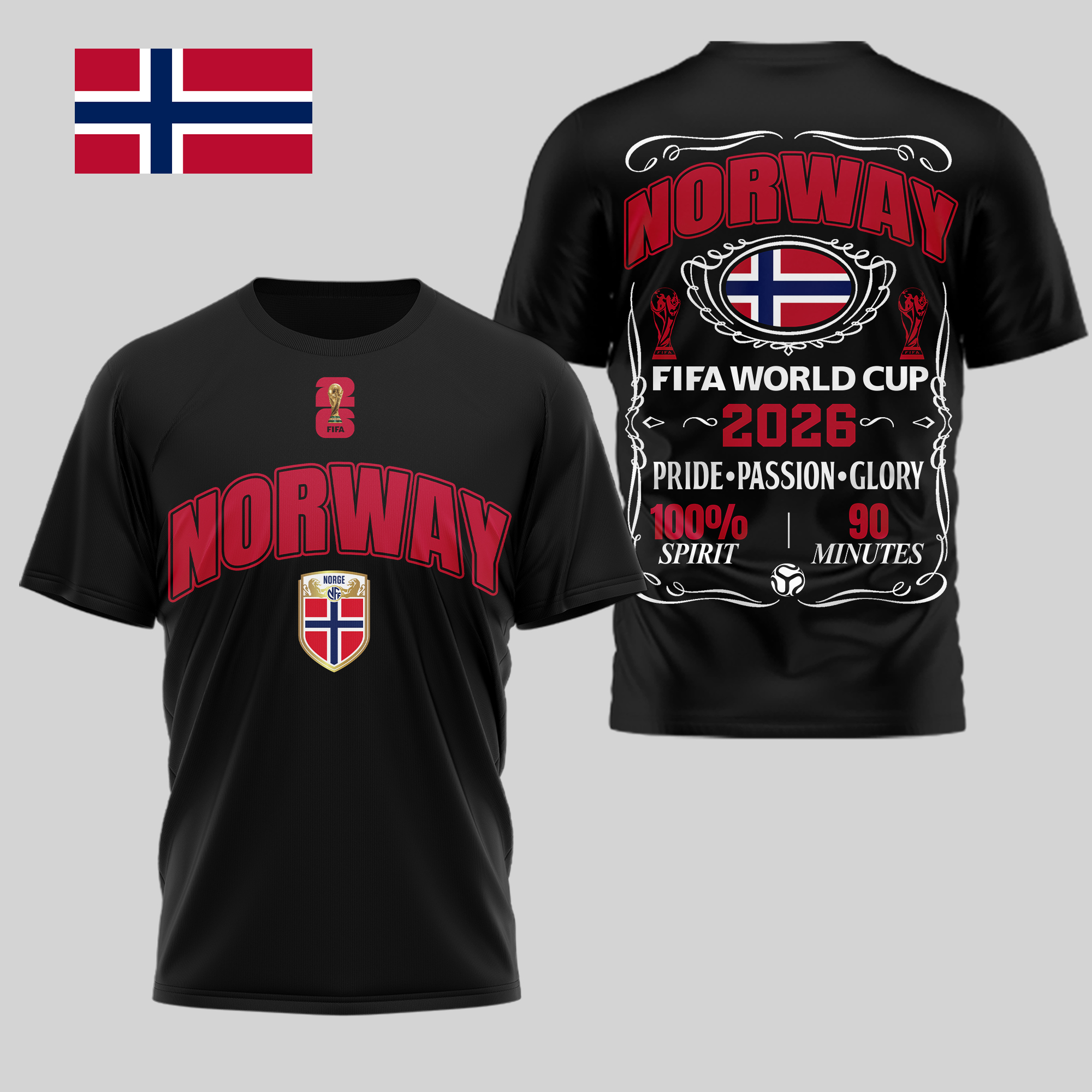 Norway | Premium World Cup 2026 Pride Passion Glory 3D Shirt TTH210505