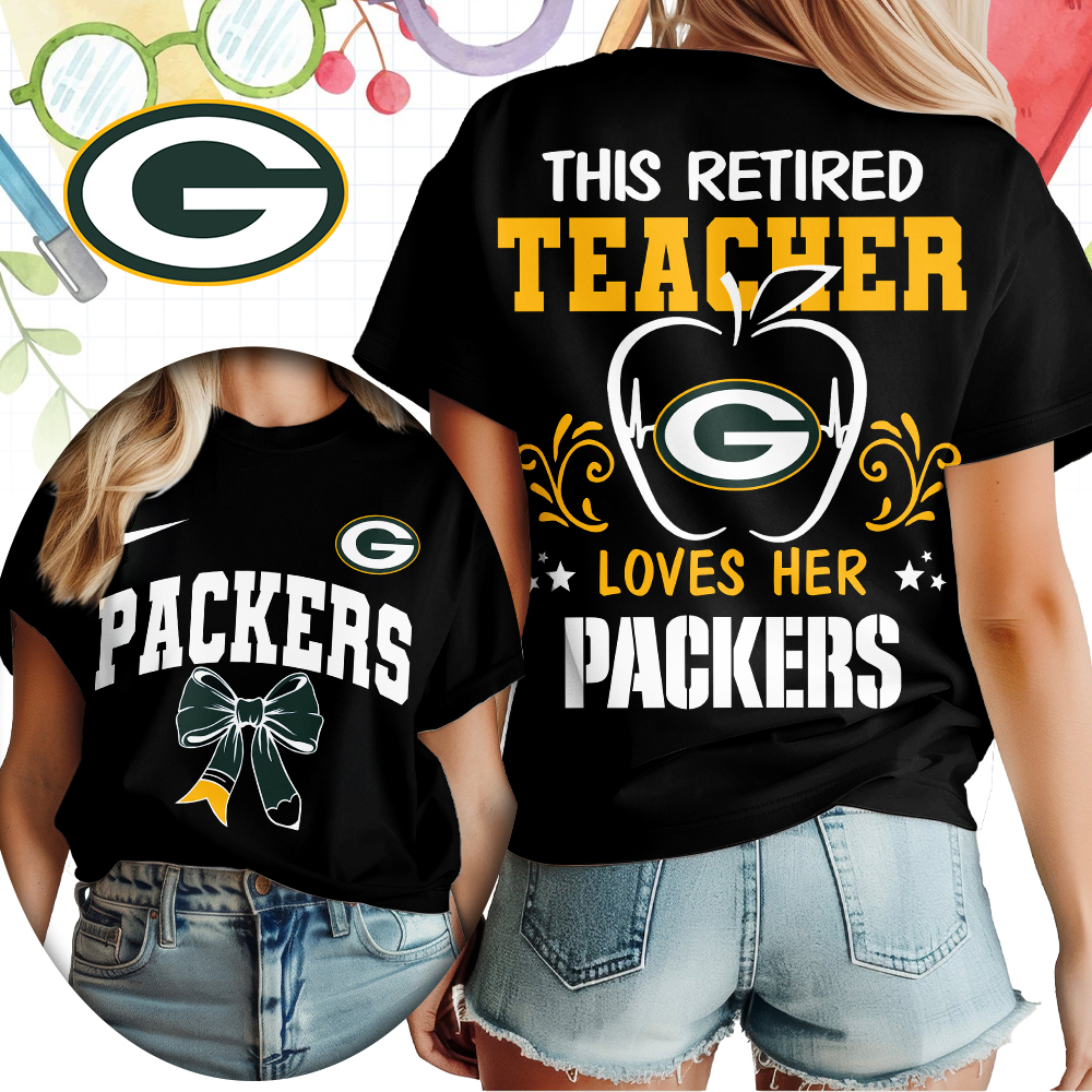 Green Bay Packers x Premium NFL Retired Teacher Women T-Shirt – Limited Edition TTH200523