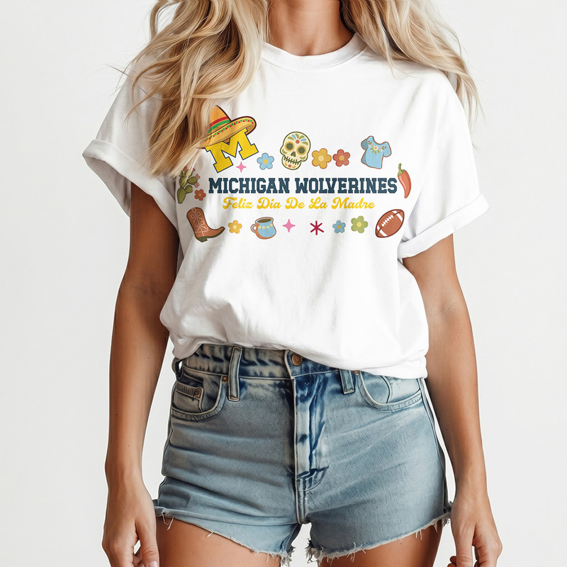 Michigan Wolverines | Premium NCAA Dia De La Madre 3D T-Shirt TTH210510