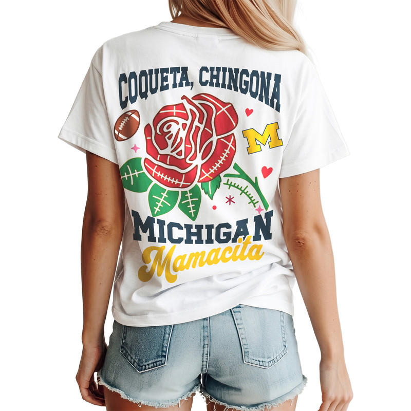 Michigan Wolverines | Premium NCAA Dia De La Madre 3D T-Shirt TTH210510 - Image 2