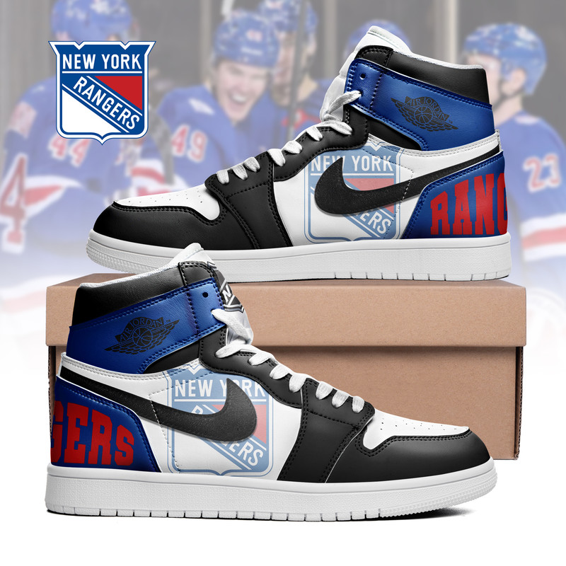 New York Rangers x Premium NHL Teams Limited Edition Air Jordan 1 High Top Sneakers – Gift for Fans TTH190530 - Image 2