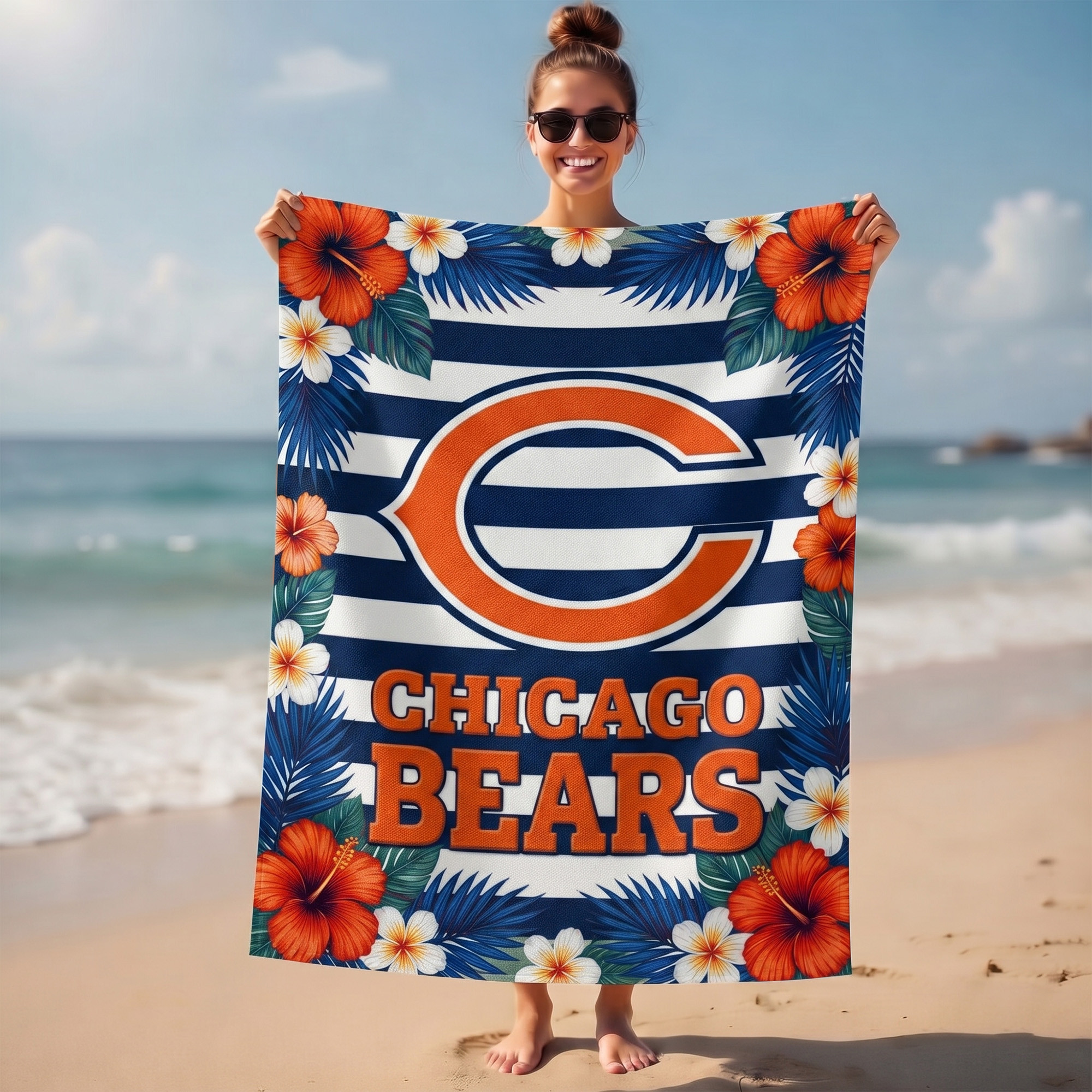 Chicago Bears | Premium NFL Tropical Beach Towel TTH200550 - Image 2