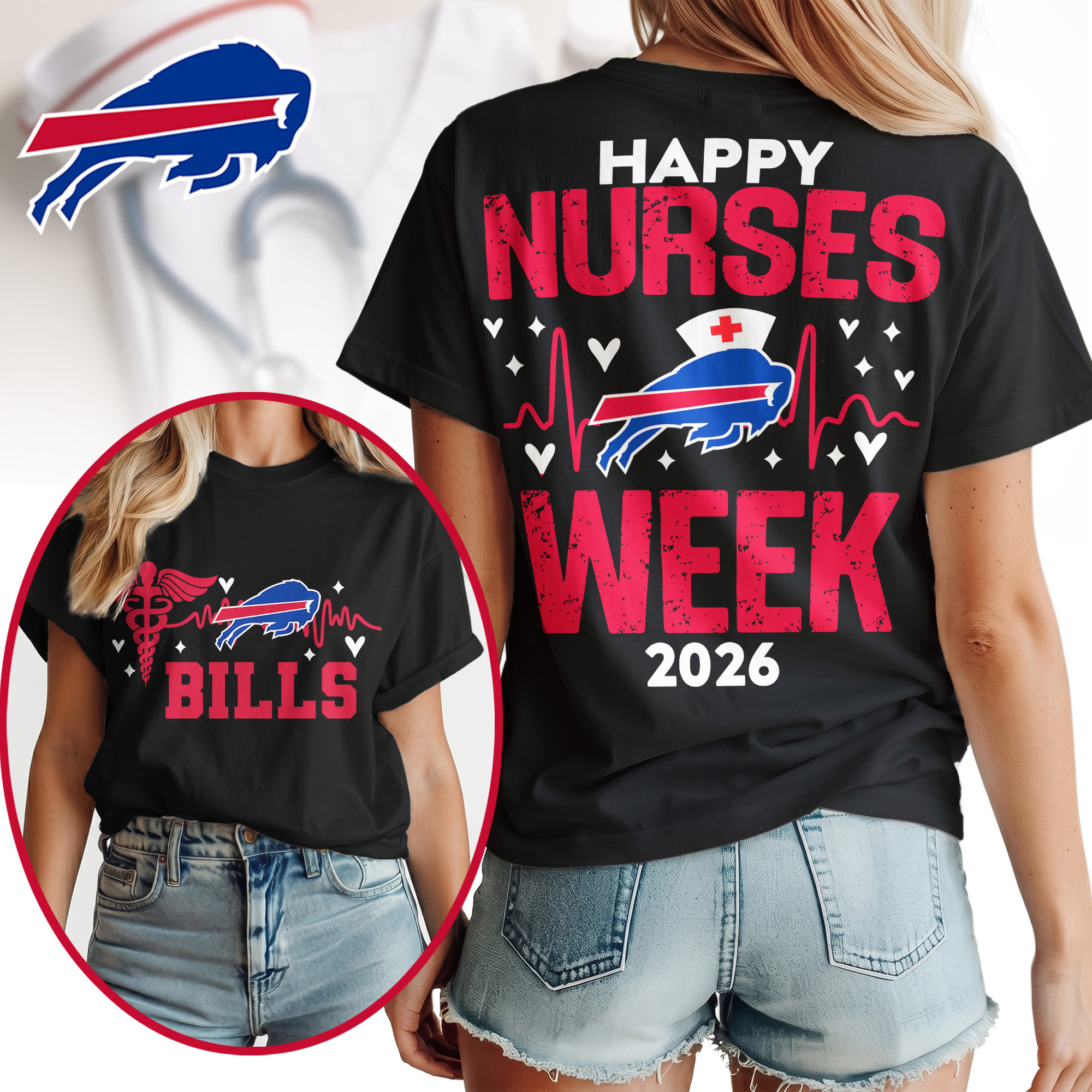 Buffalo Bills | Premium NFL Nurse Week Women Shirt TTH200583