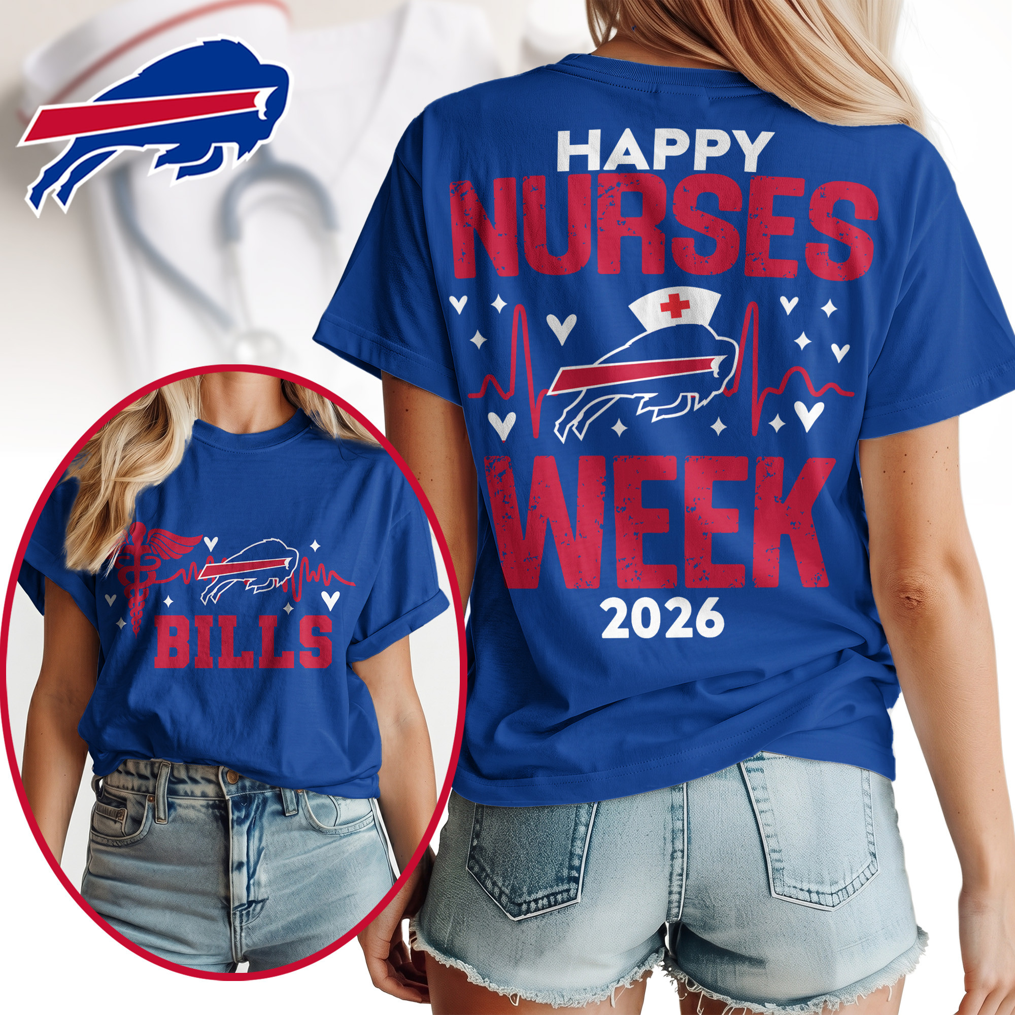 Buffalo Bills | Premium NFL Nurse Week Women Shirt TTH200583 - Image 3