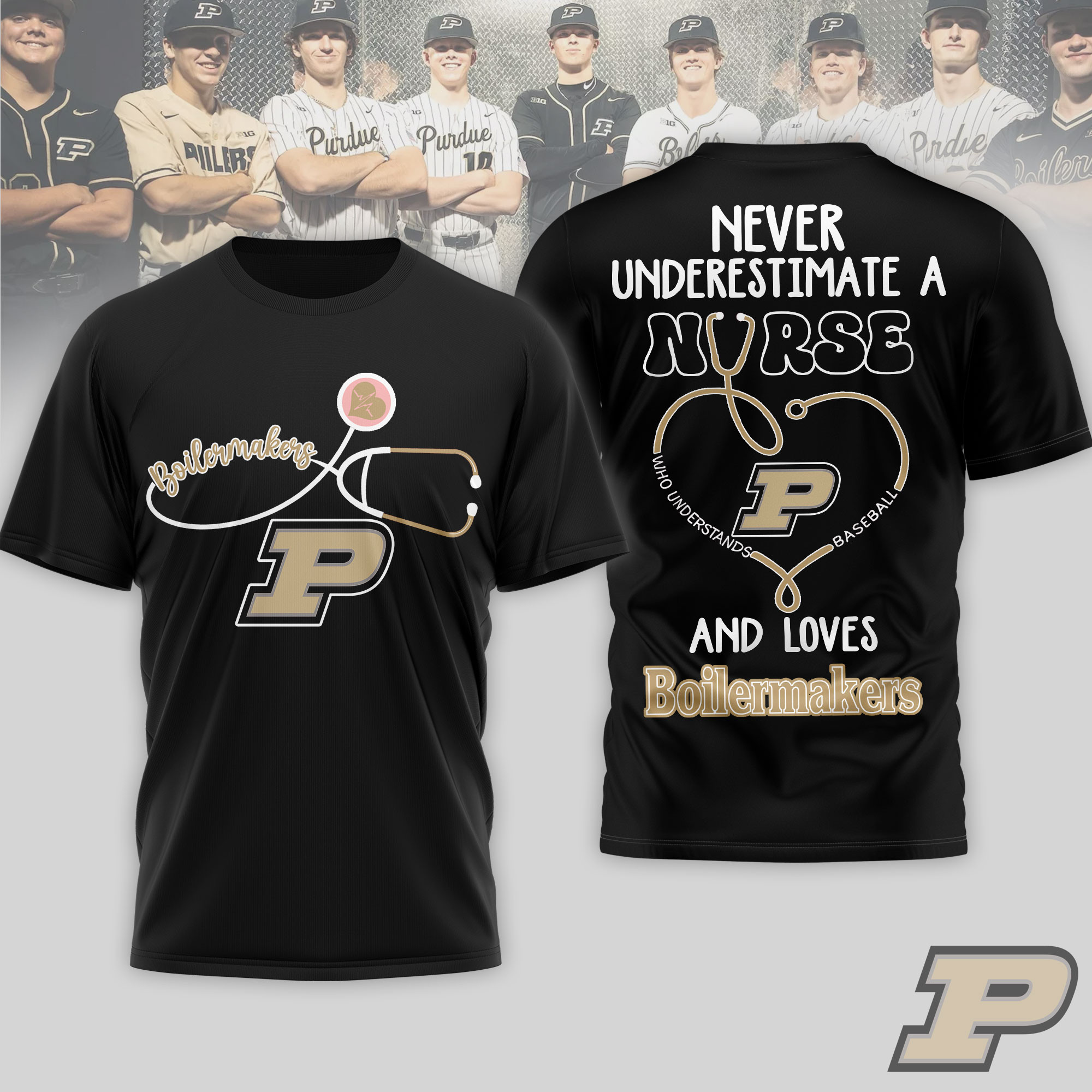 Purdue Boilermakers | Premium NCAA Game Day Nurse 3D T-Shirt TTH200556