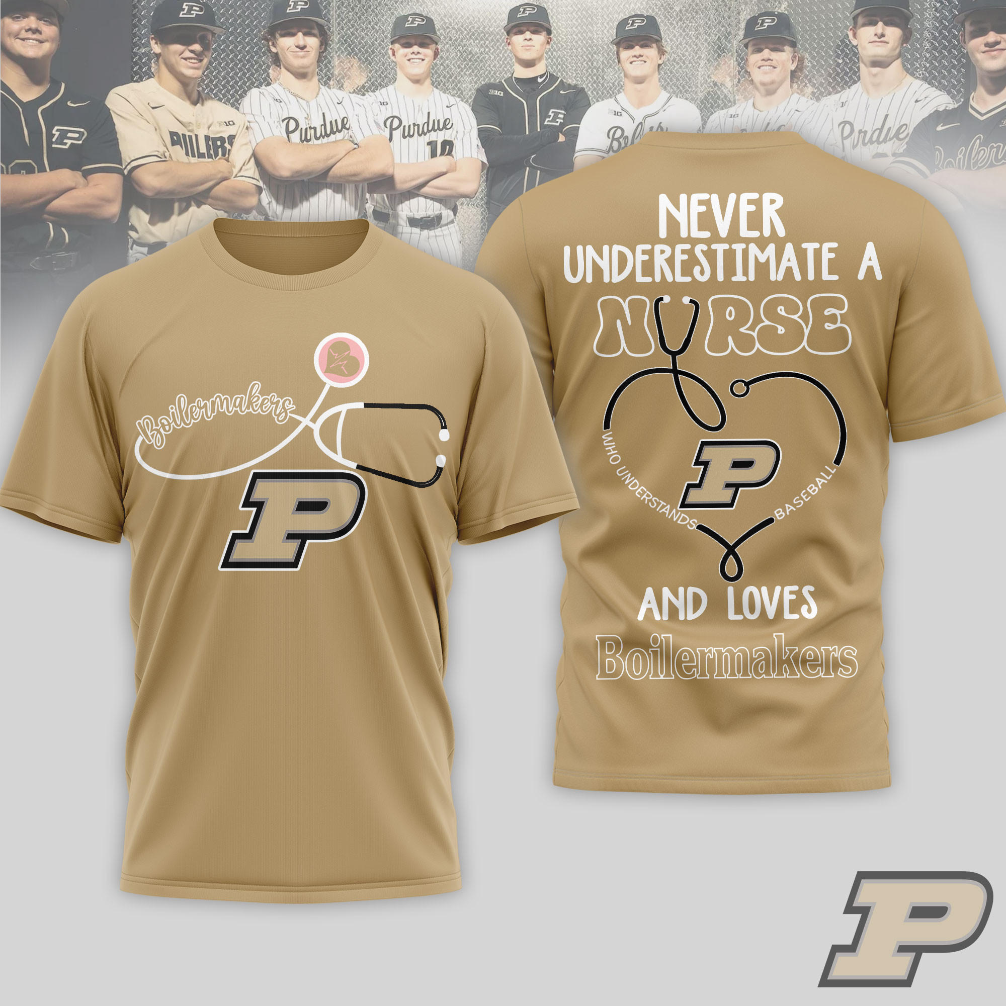 Purdue Boilermakers | Premium NCAA Game Day Nurse 3D T-Shirt TTH200556 - Image 3