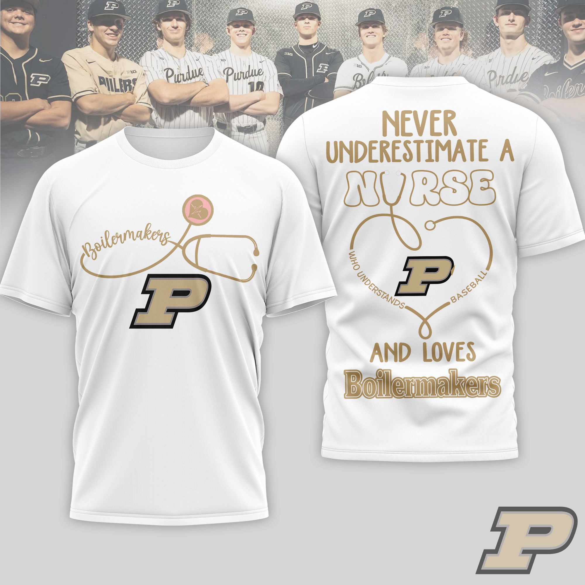 Purdue Boilermakers | Premium NCAA Game Day Nurse 3D T-Shirt TTH200556 - Image 2