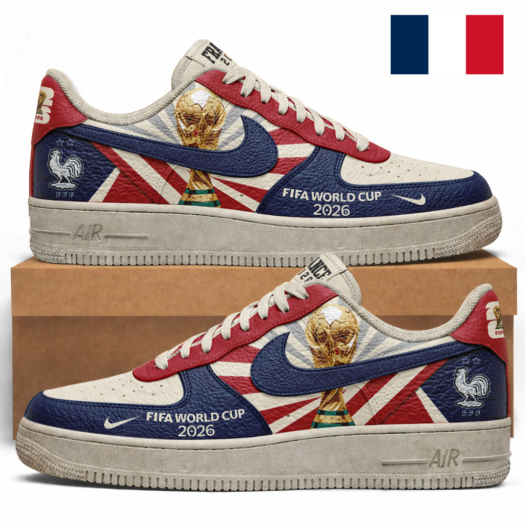 France – Premium World Cup 2026 Vintage AF1 Shoes – Limited Edition TTH190505 - Image 2