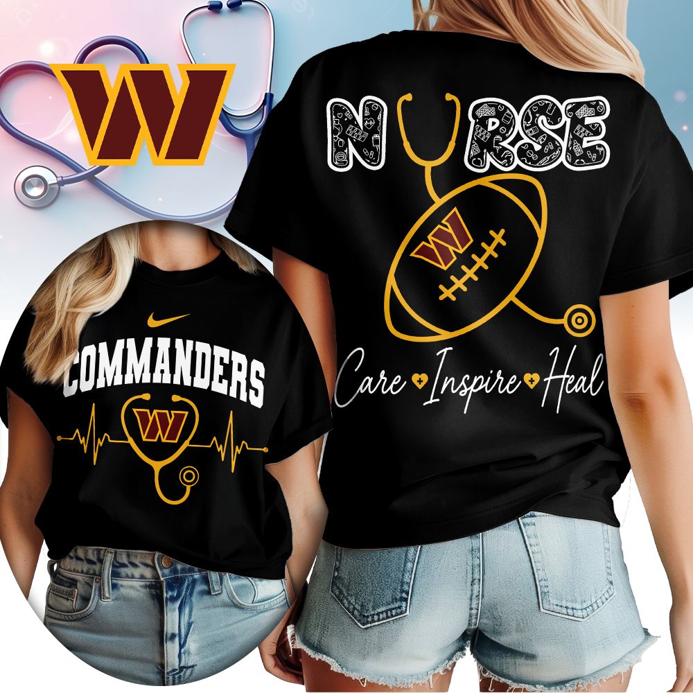 Washington Commanders | Premium NFL Nurse Care Inspire Heal Women Shirt TTH200561