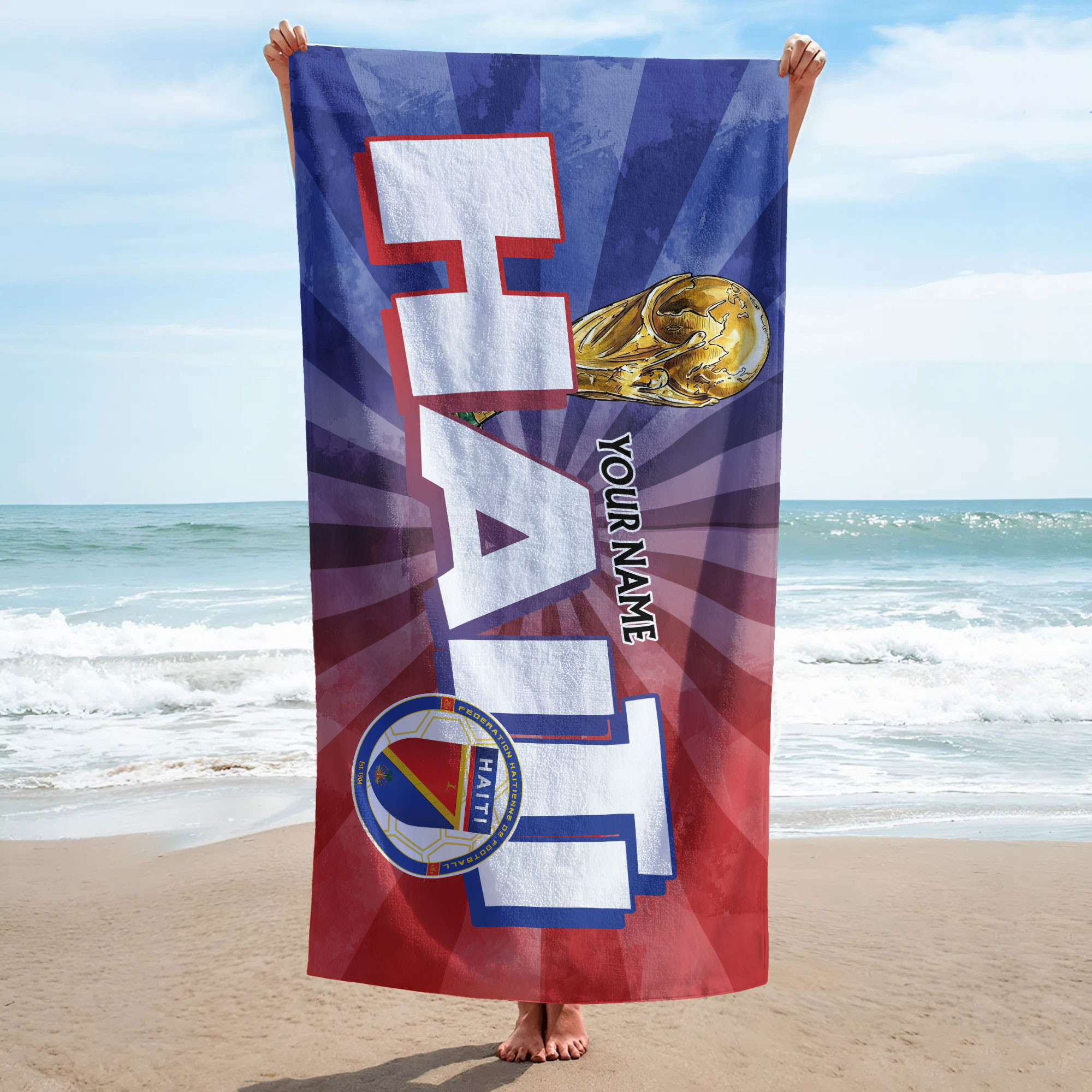 Haiti | Premium World Cup 2026 Land of Champions Beach Towel TTH210512 - Image 3