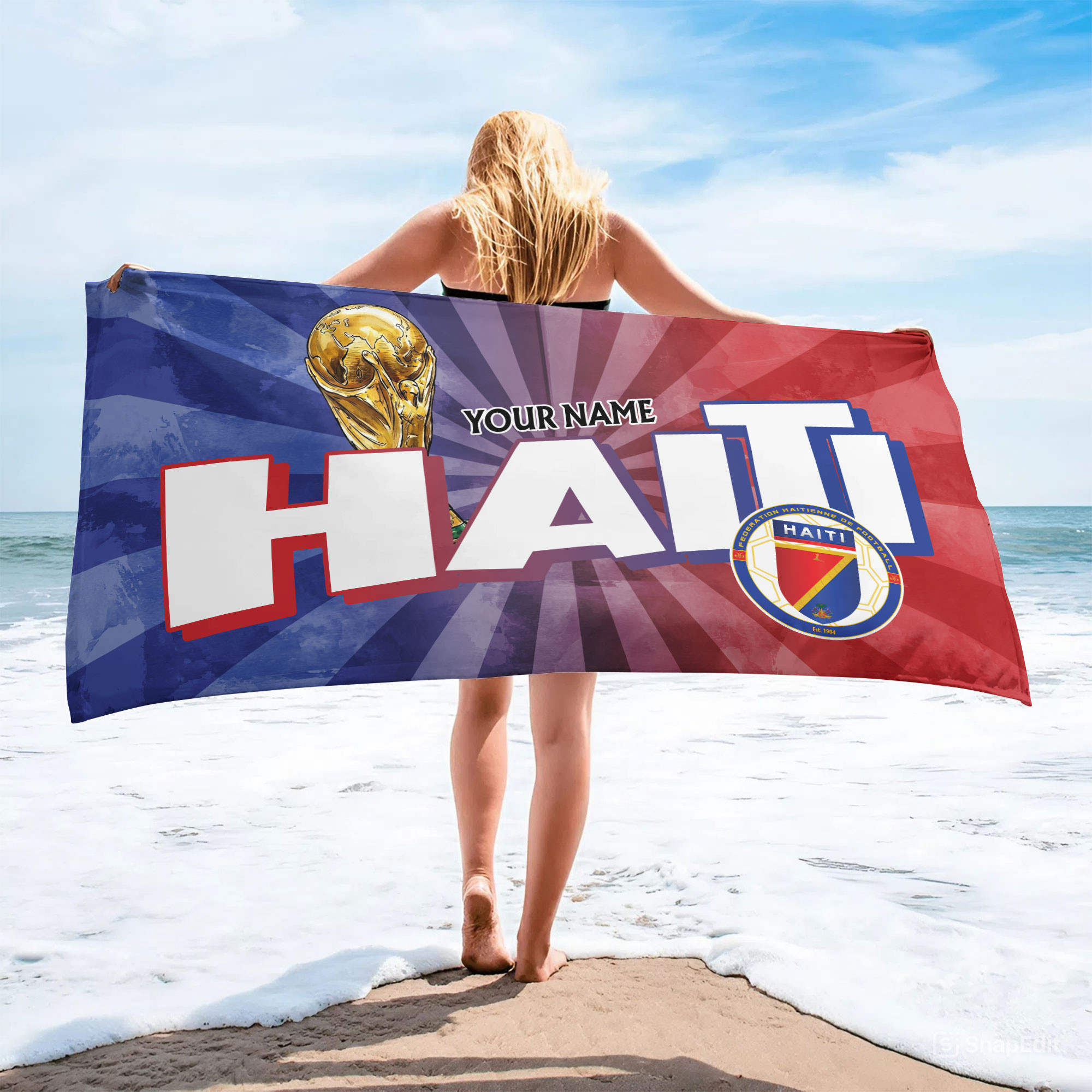 Haiti | Premium World Cup 2026 Land of Champions Beach Towel TTH210512 - Image 4