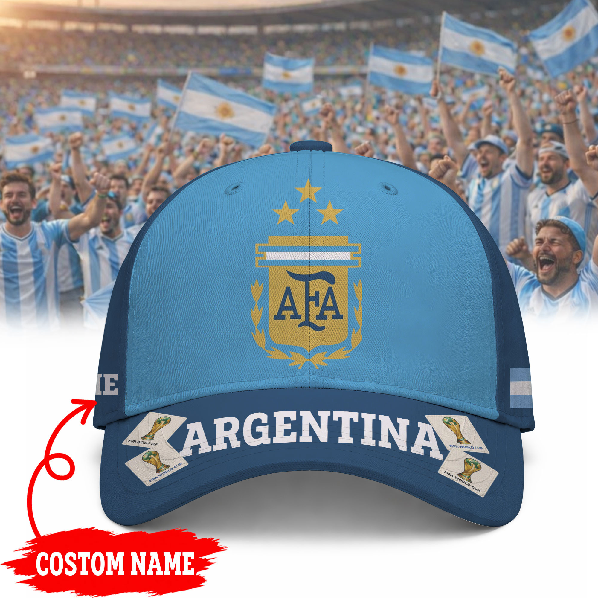 Argentina | Premium World Cup 2026 Crown Of Football Classic Cap TTH200576 - Image 2