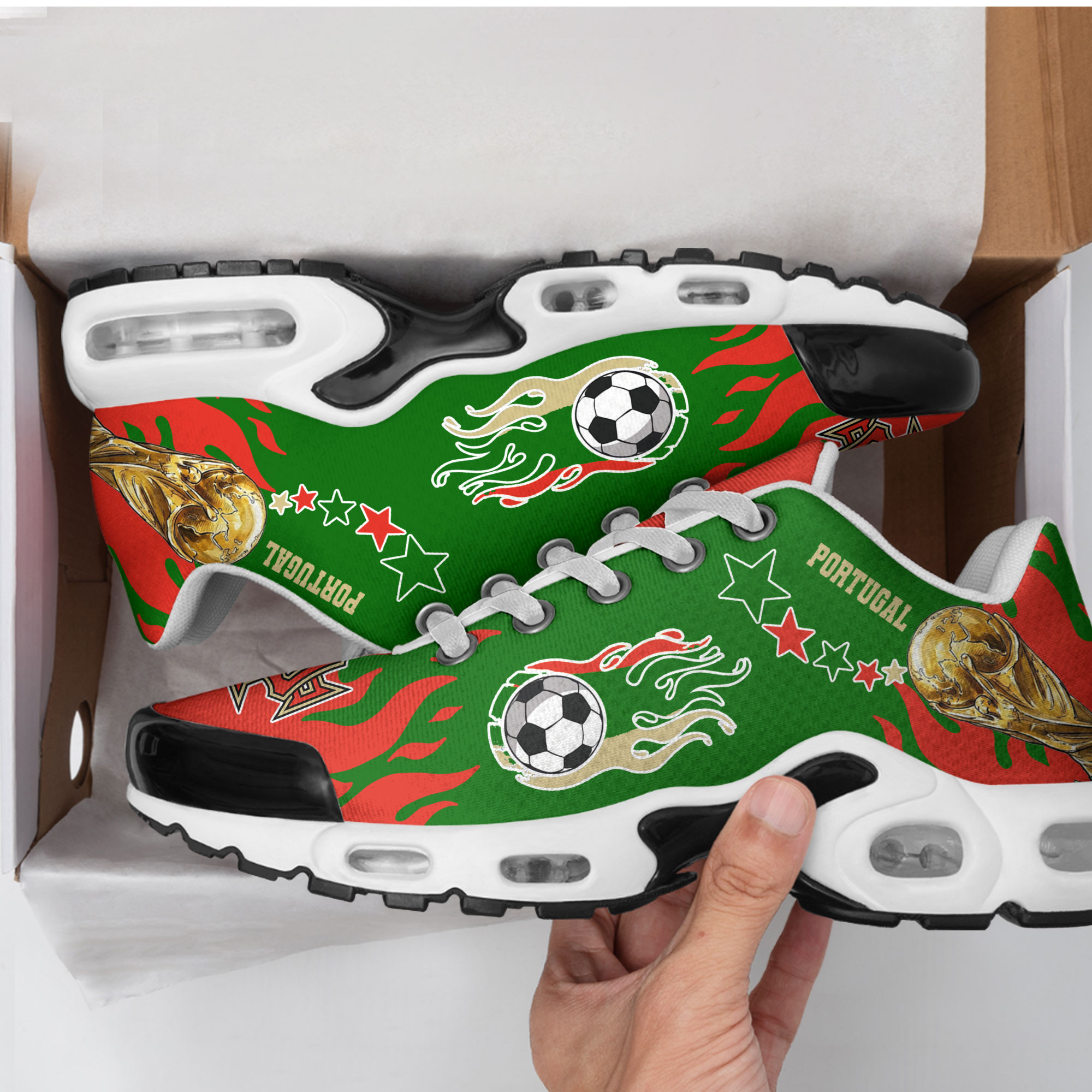 Portugal – Premium World Cup 2026 Flame Striker Air Max Shoes – Limited Edition TTH190516 - Image 3