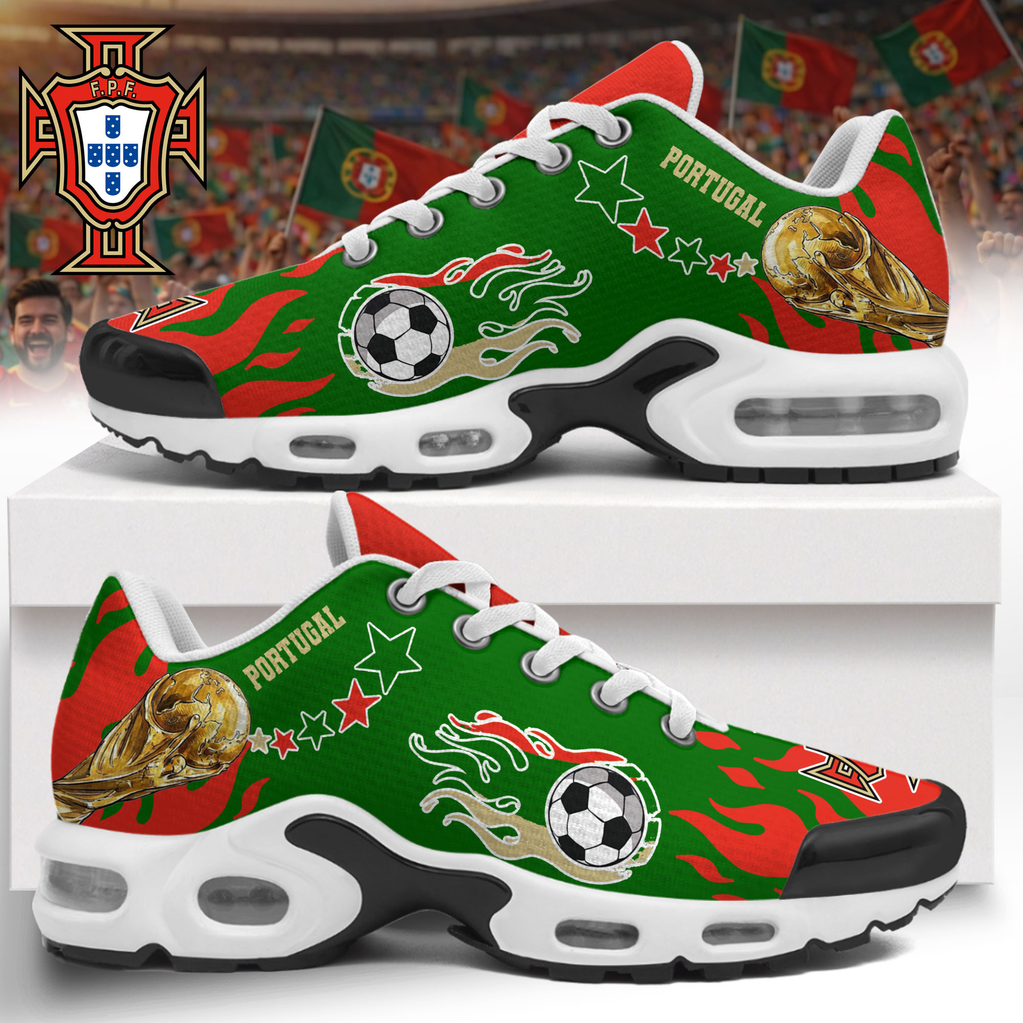 Portugal – Premium World Cup 2026 Flame Striker Air Max Shoes – Limited Edition TTH190516 - Image 2