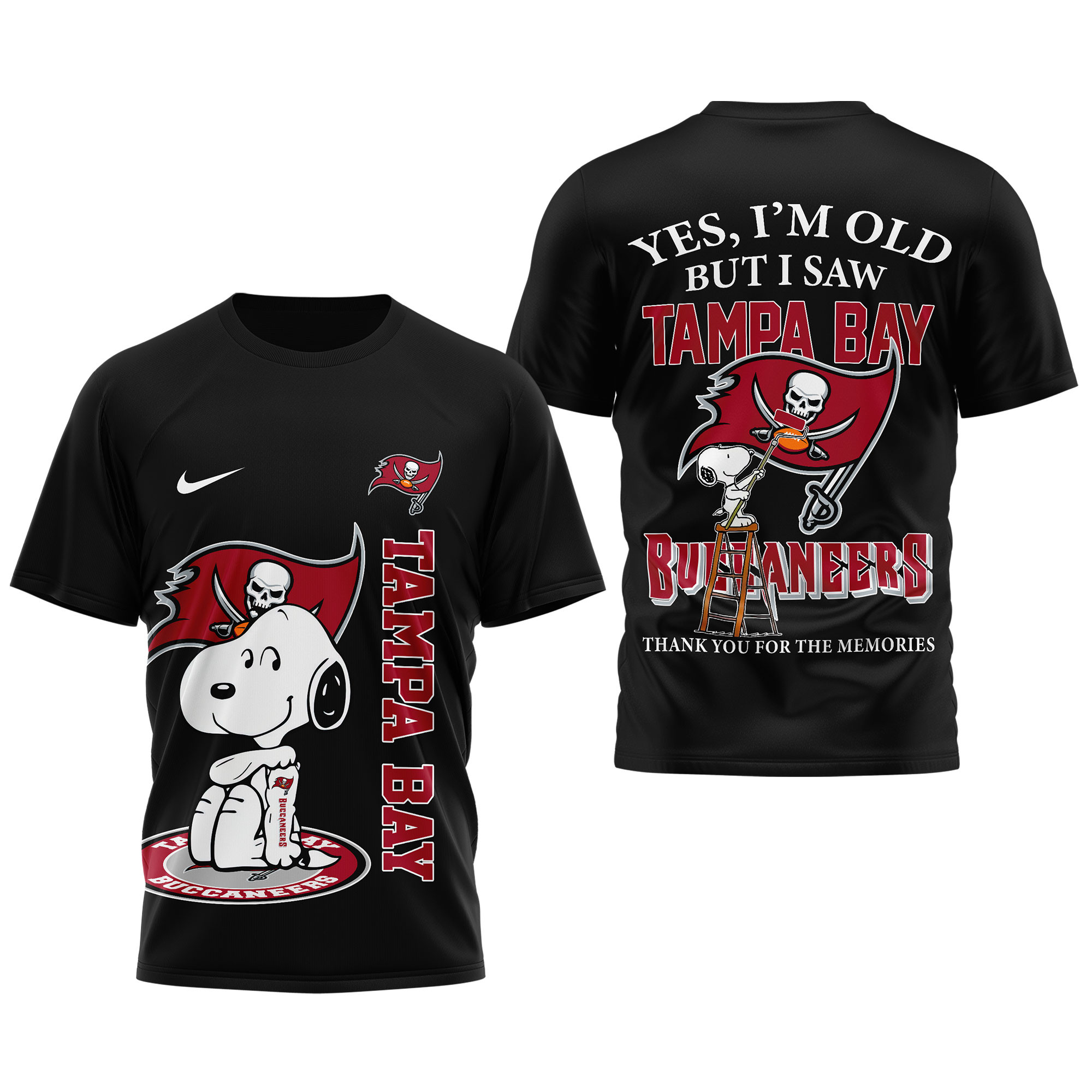 Tampa Bay Buccaneers | Premium NFL Snoopy Graphic 3D T-Shirt TTH200590 - Image 4