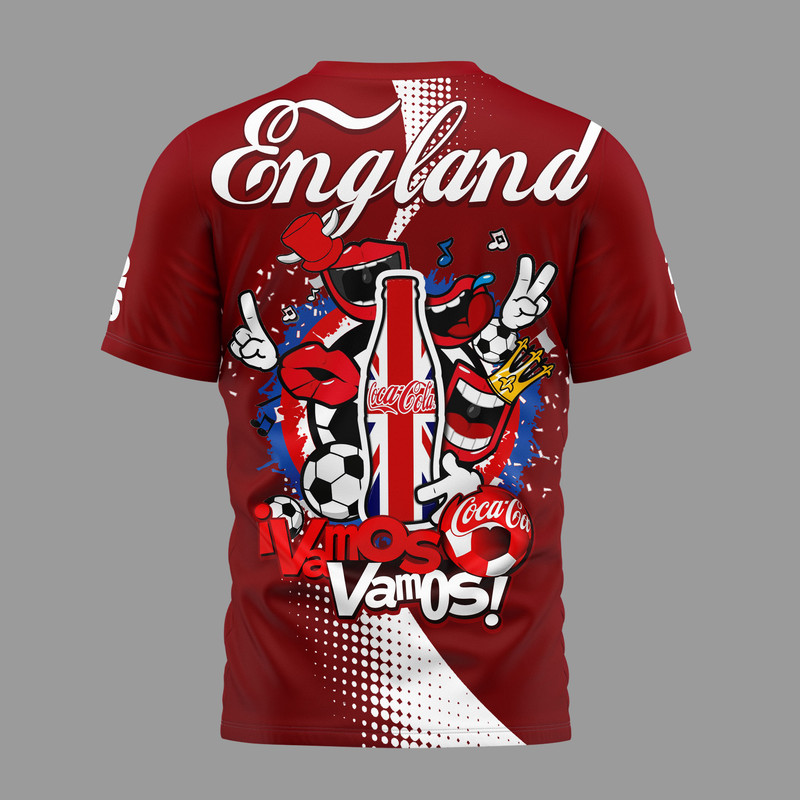 England | Premium World Cup 2026 Coca Cola Classic 3D Shirt TTH210506 - Image 3